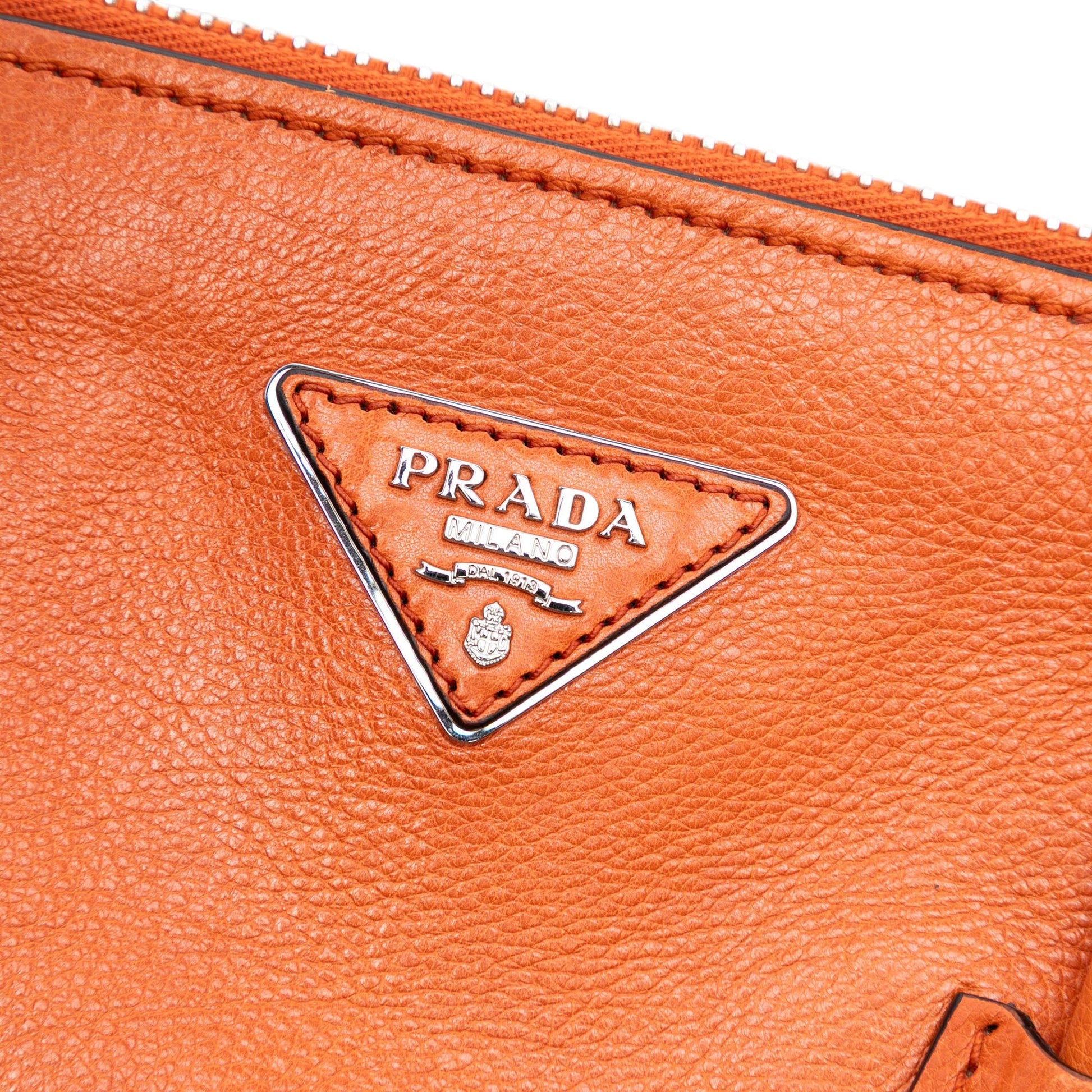 Prada Glace Calf Twin Pocket Satchel