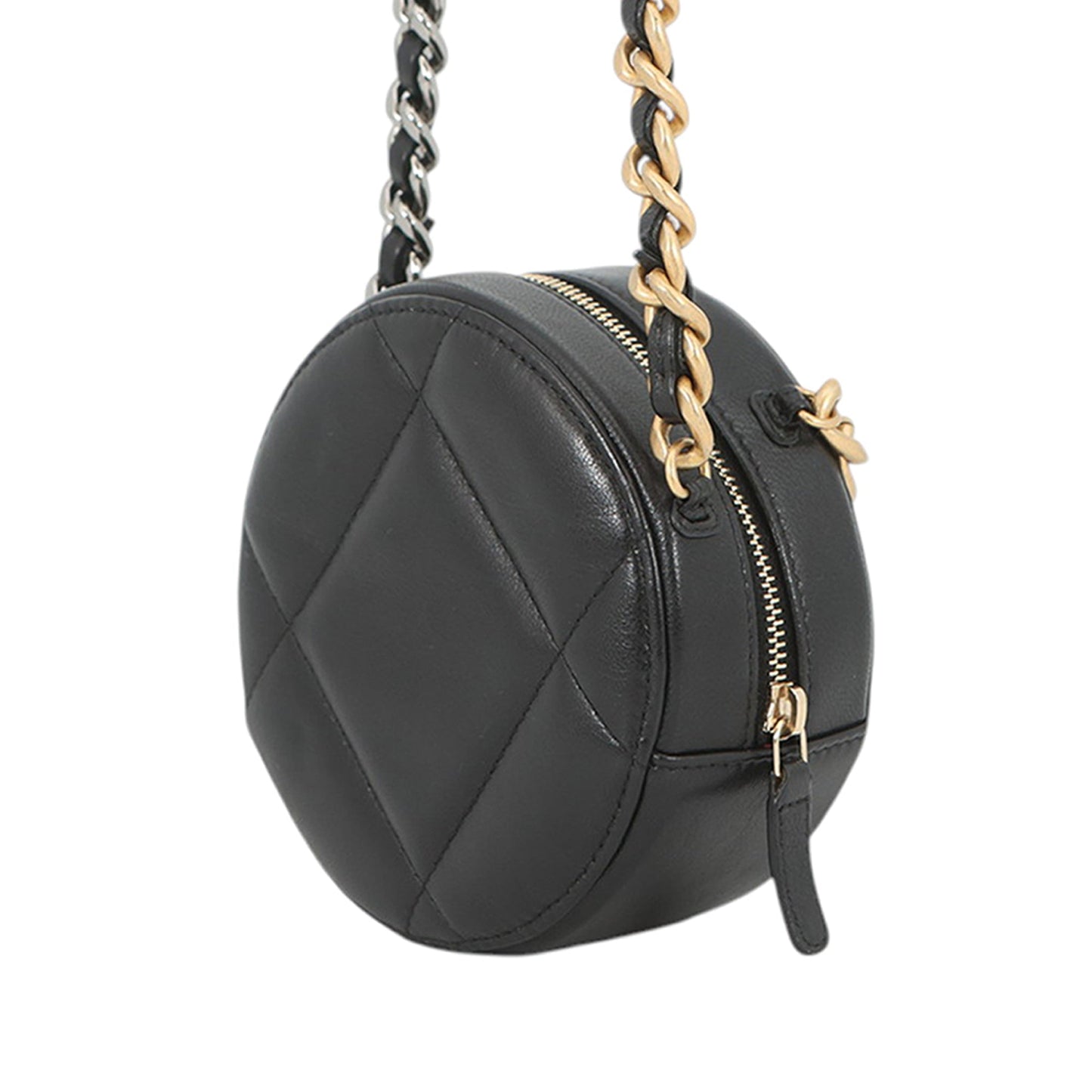 Chanel Lambskin 19 Round Clutch with Chain