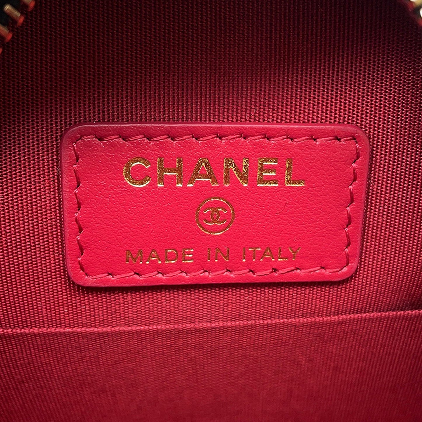 Chanel Lambskin 19 Round Clutch with Chain