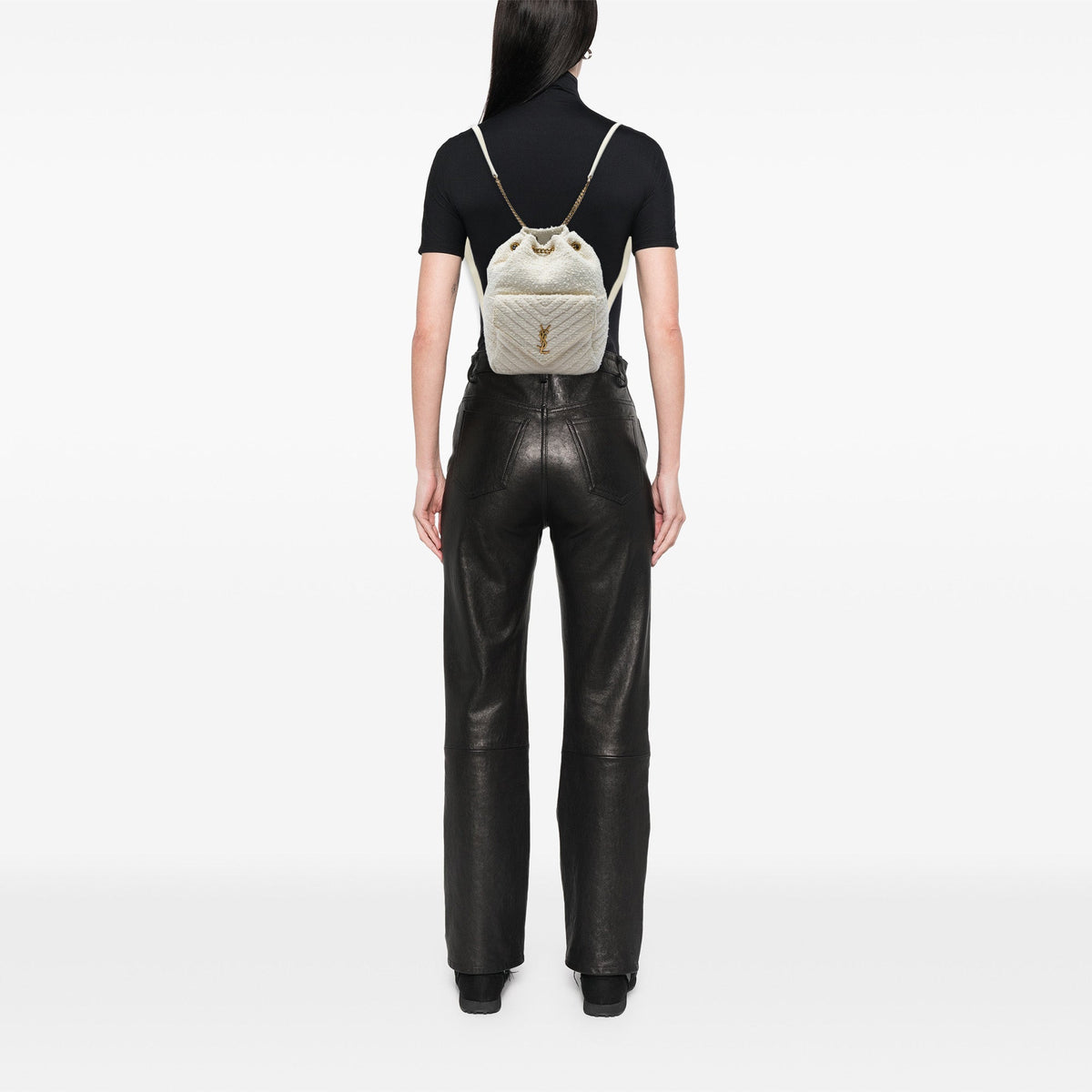 Saint Laurent Chevron Tweed Monogram Joe Backpack