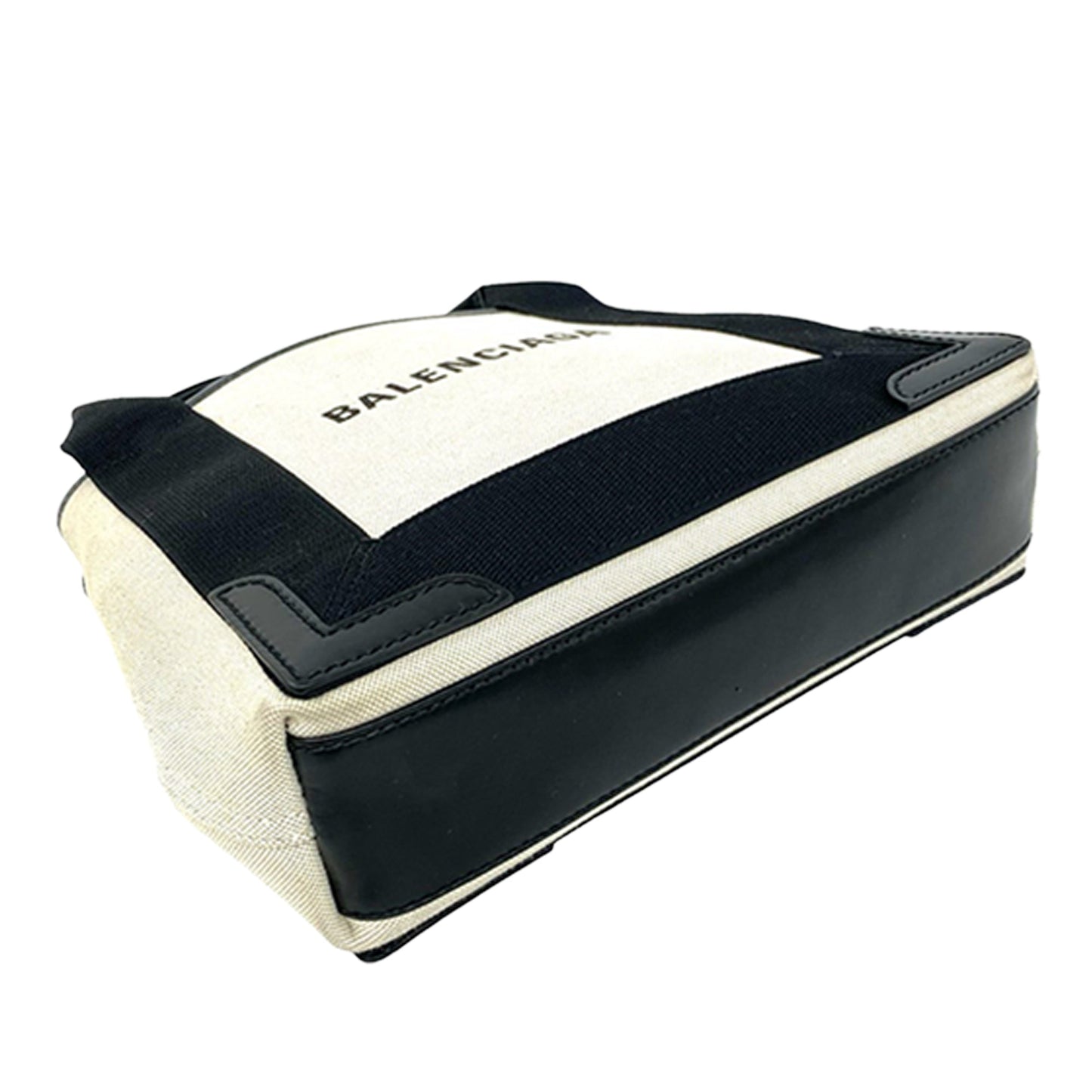 Balenciaga Canvas Navy Cabas Satchel XS