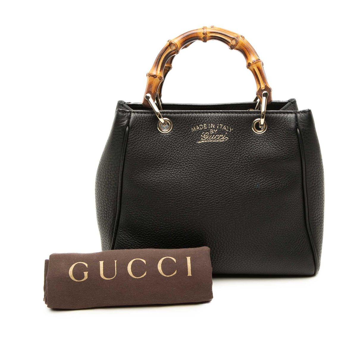 Gucci Mini Calfskin Bamboo Shopper Satchel