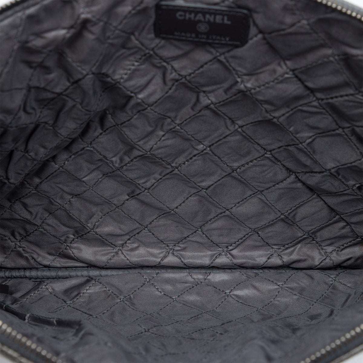 Chanel Large Crinkled Patent O Case Clutch
