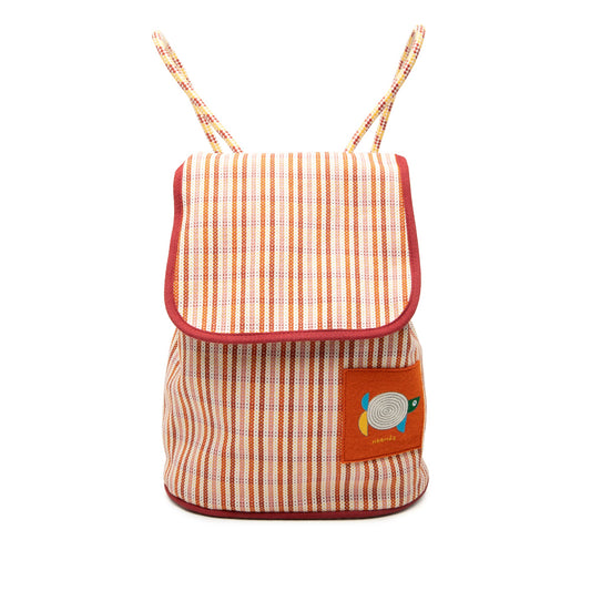 Hermès Canvas Animaux Nattes Backpack