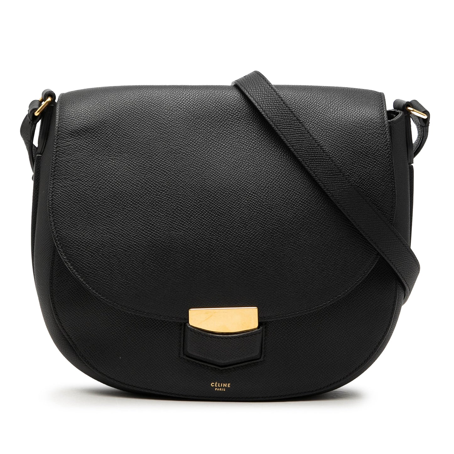 Celine Medium Grained Calfskin Trotteur Crossbody