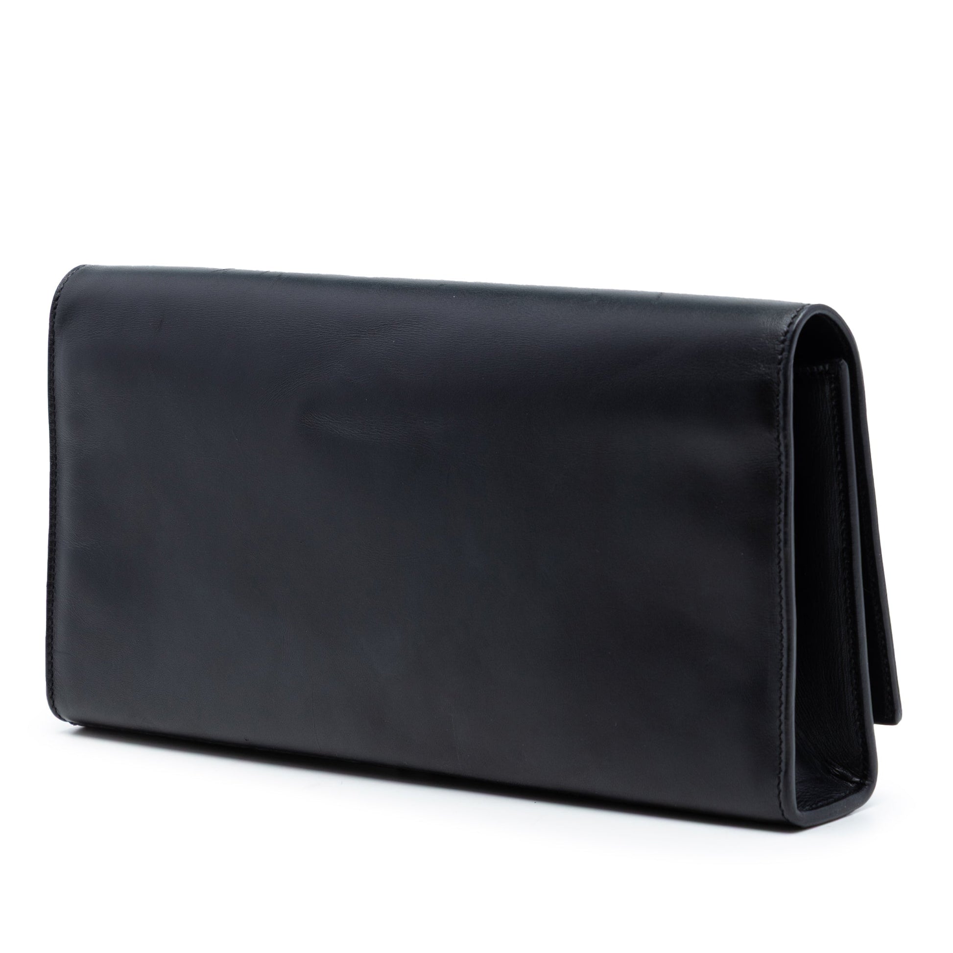 Saint Laurent Smooth Calfskin Cassandre Tassel Clutch