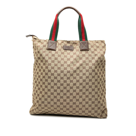 Gucci GG Canvas Web Vertical Tote