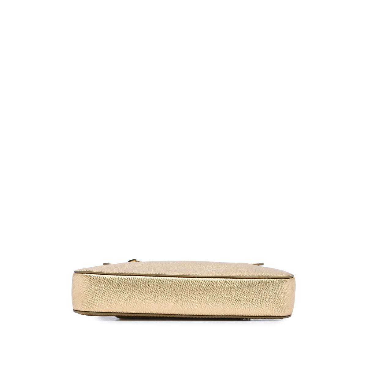 Prada Saffiano Lux Front Pocket Crossbody — Gold