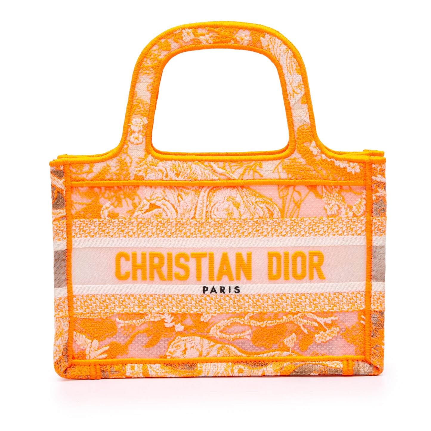 Dior Mini Canvas Embroidered Dioriviera Toile De Jouy Book Tote