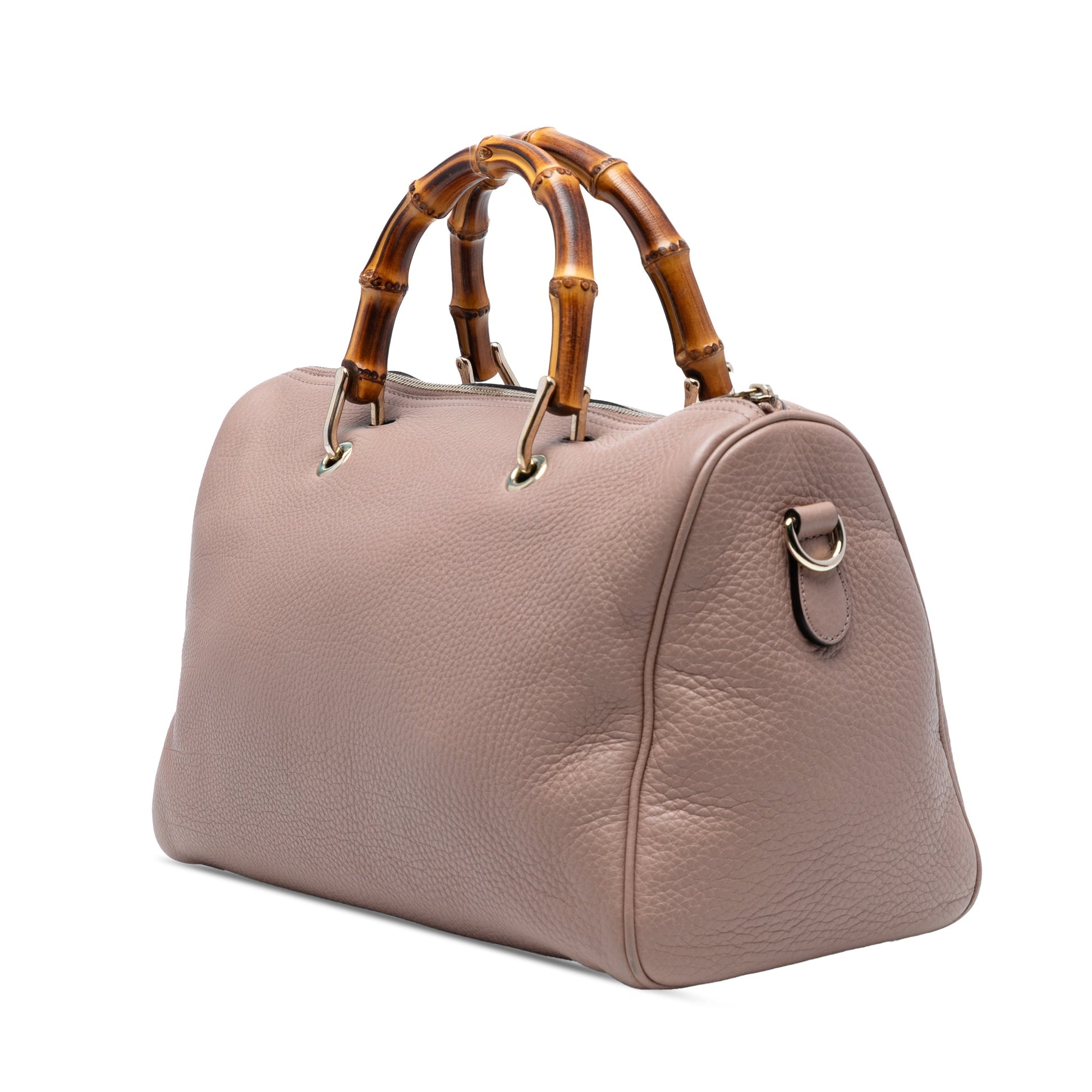 Gucci Medium Calfskin Bamboo Shopper Boston Bag