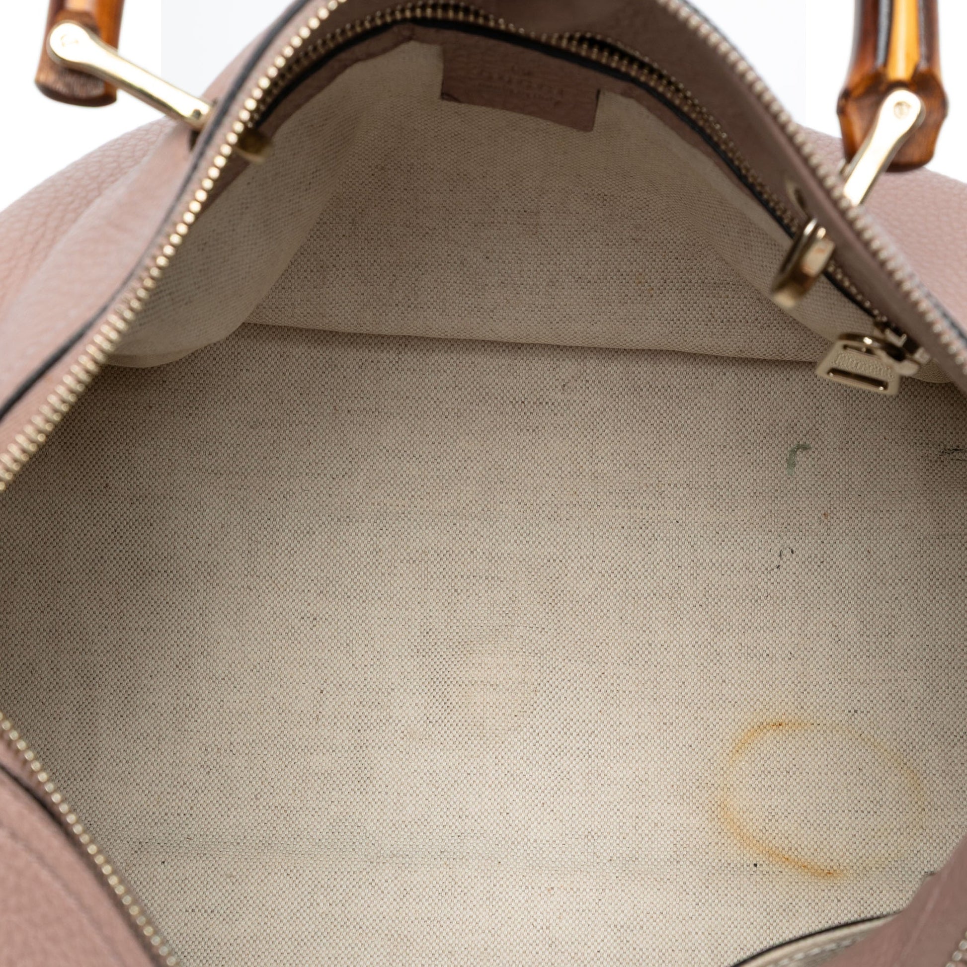 Gucci Medium Calfskin Bamboo Shopper Boston Bag