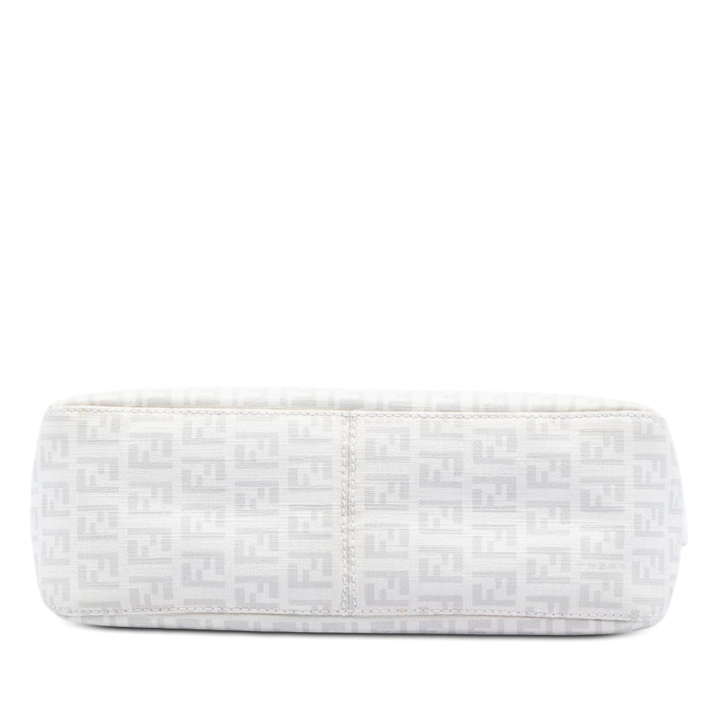 Fendi Zucchino Spalmati Double Flap Chain Shoulder Bag