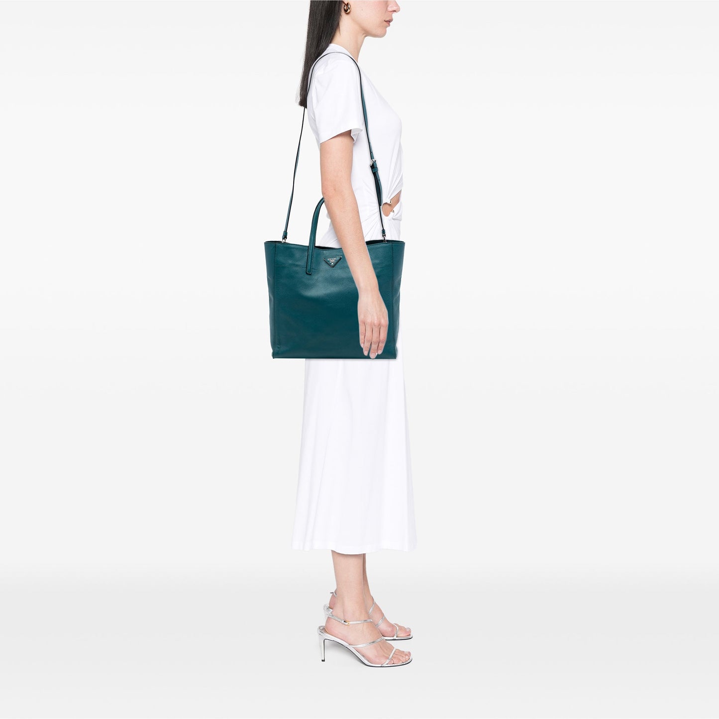 Prada Saffiano Soft Triple Pocket Tote
