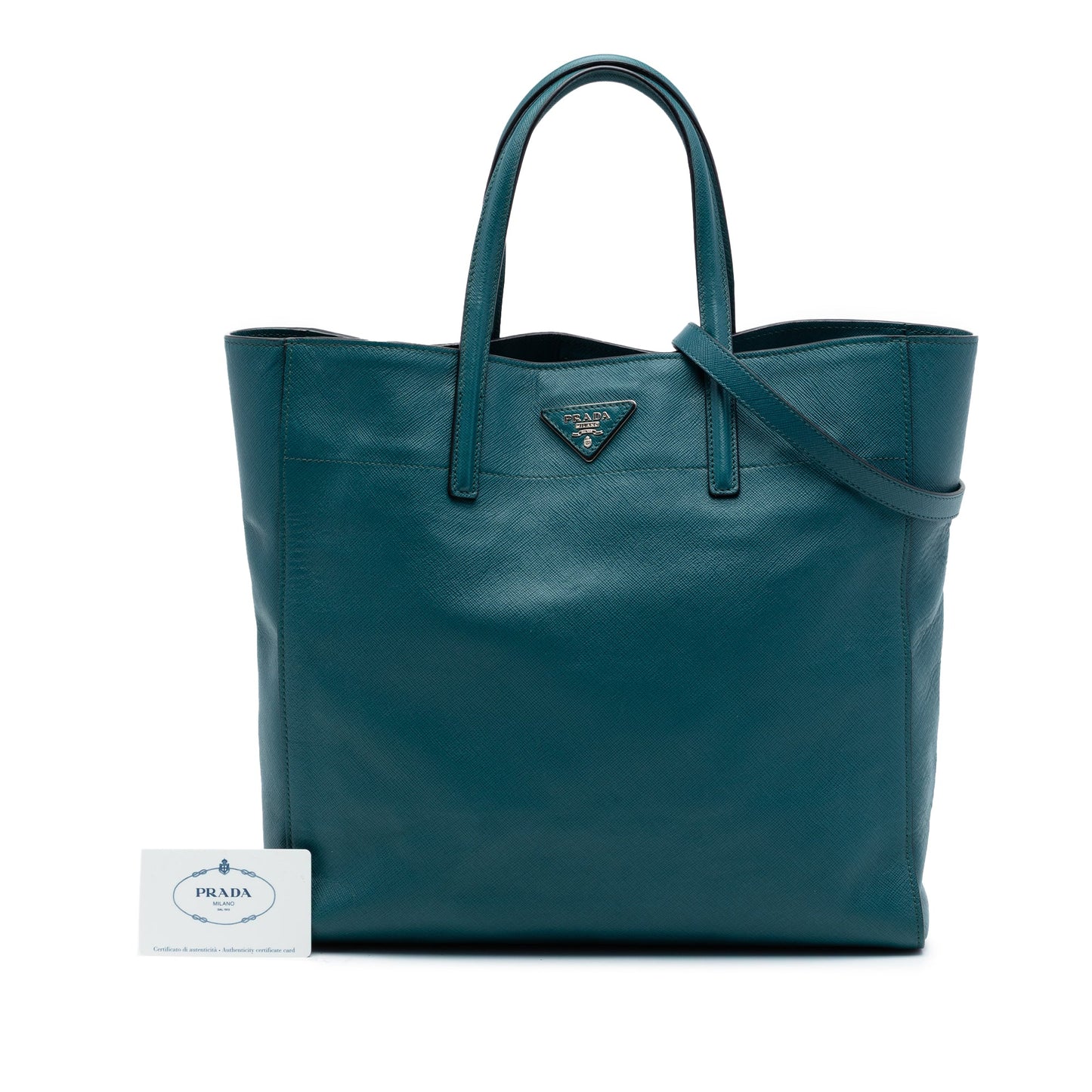 Prada Saffiano Soft Triple Pocket Tote