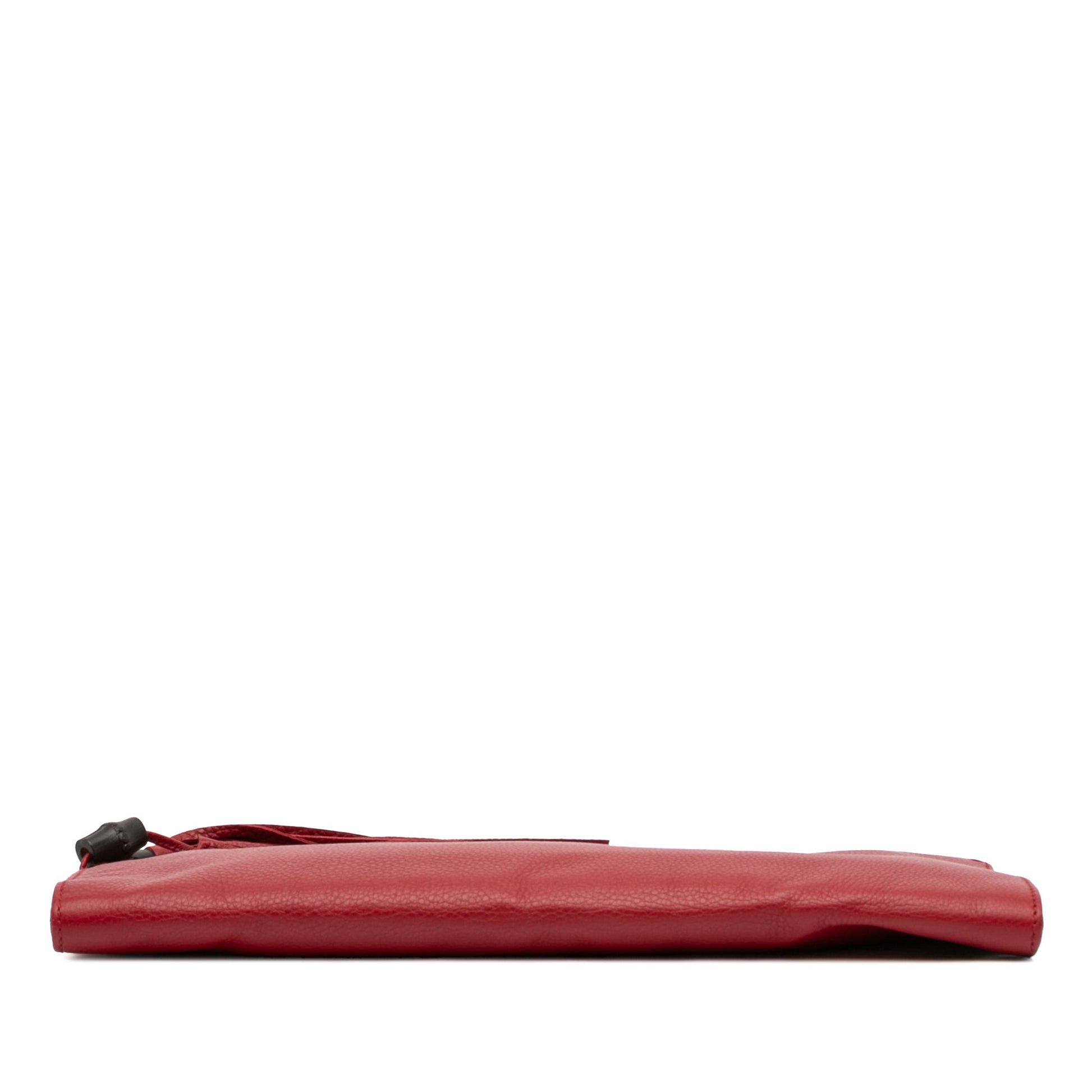 Gucci Leather Bamboo Tassel Clutch