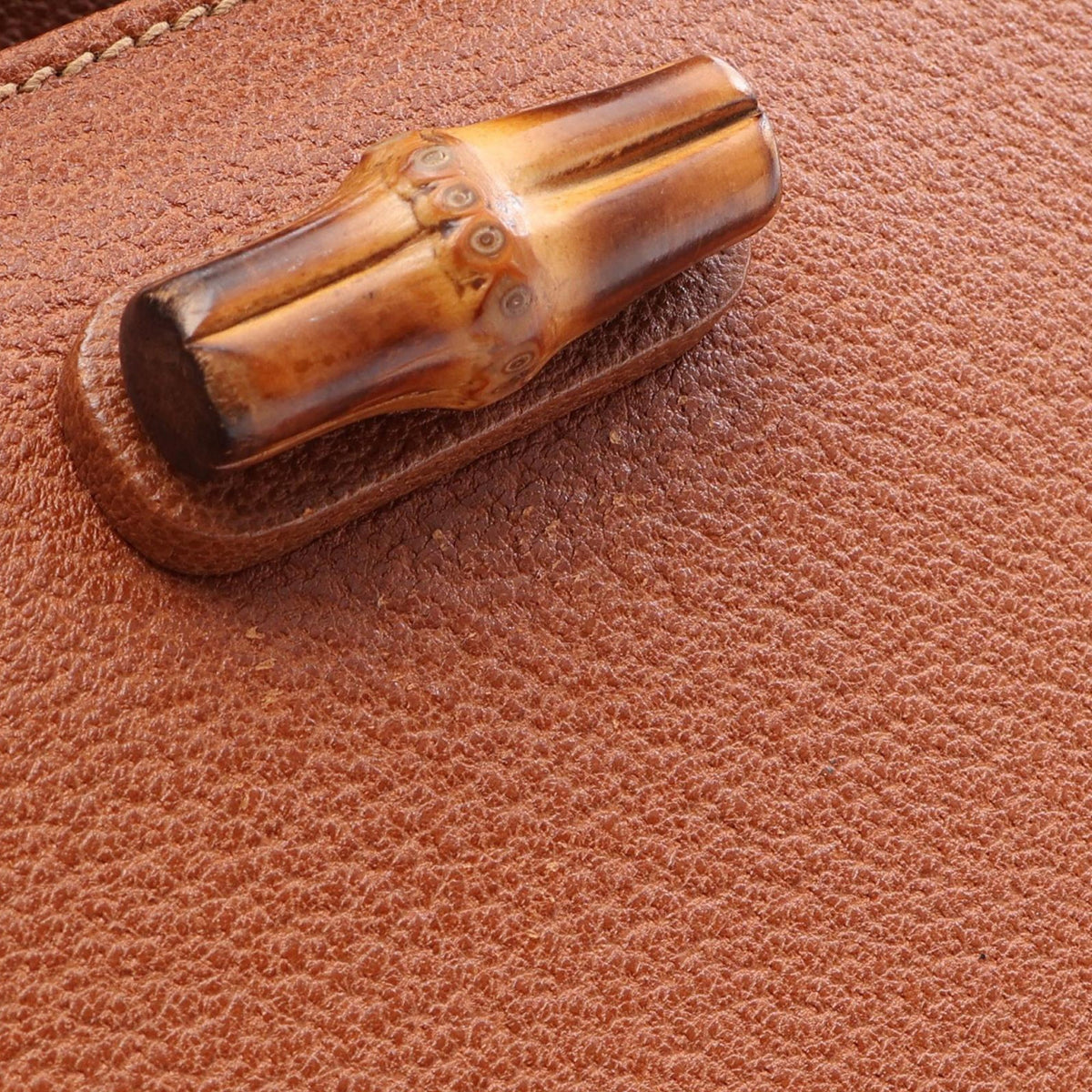 Gucci Small Grained Calfskin Bamboo Top Handle Bag