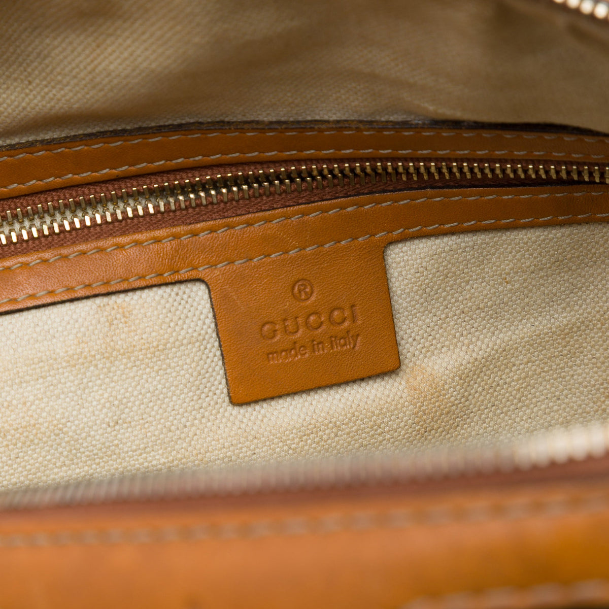 Gucci Medium GG Canvas Web Joy Boston Bag — Beige