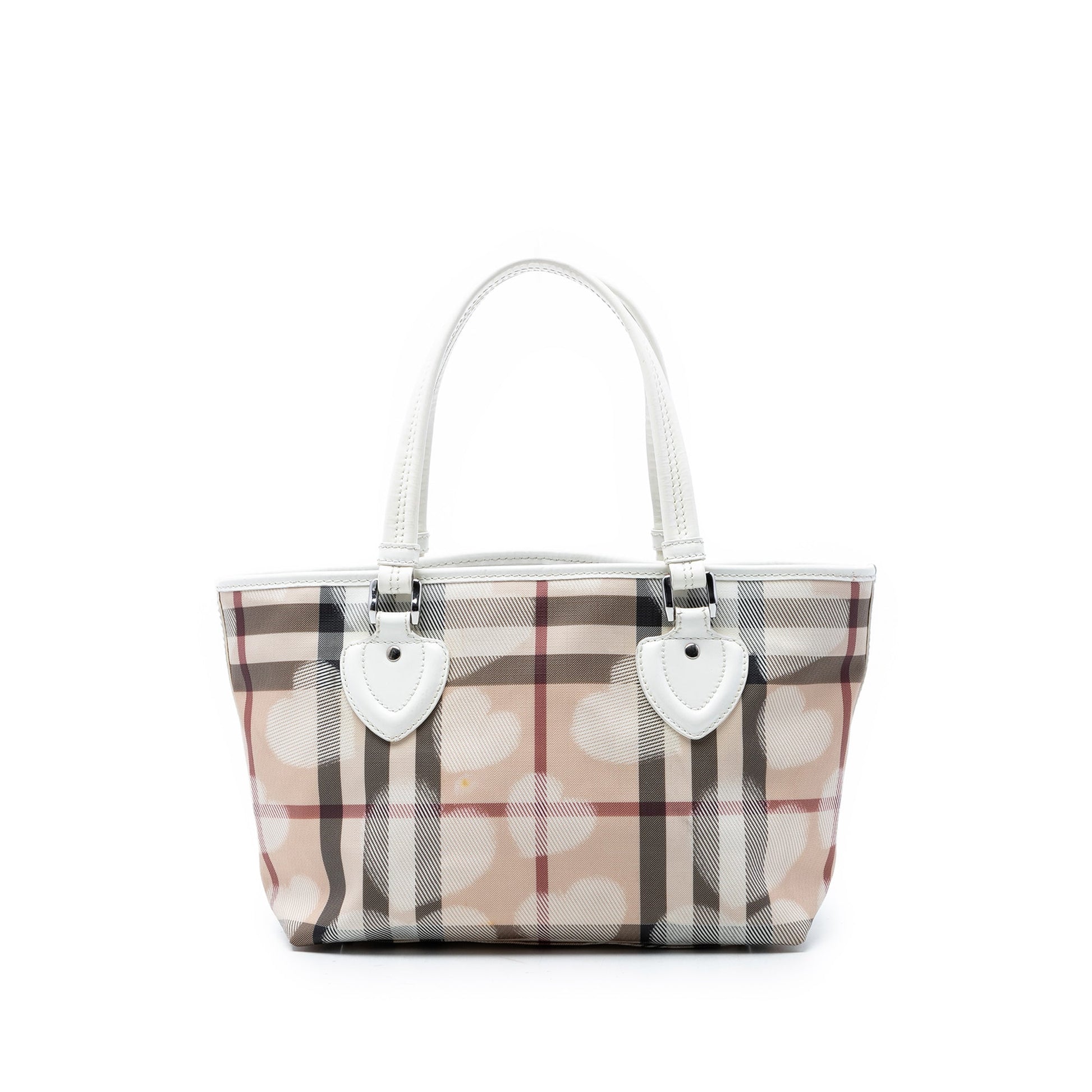 Burberry House Check Coated Canvas Hearts Tote