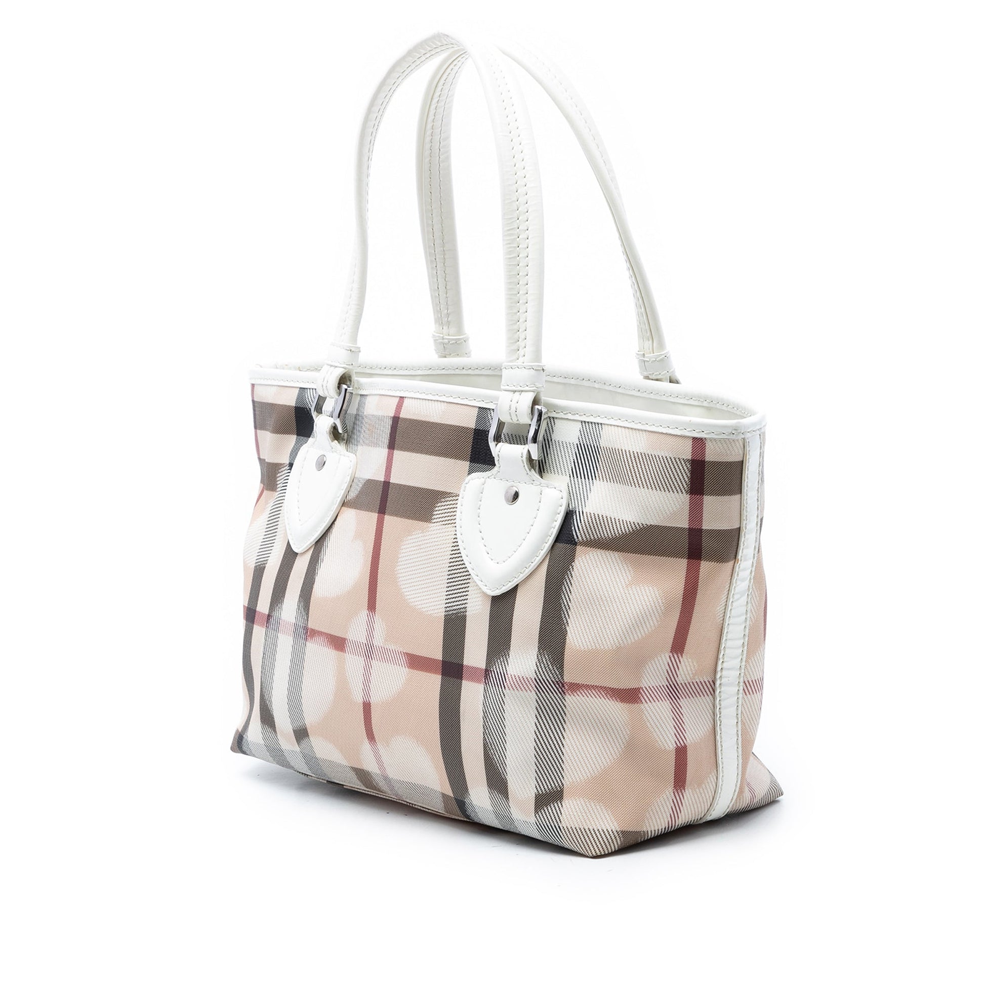 Burberry House Check Coated Canvas Hearts Tote
