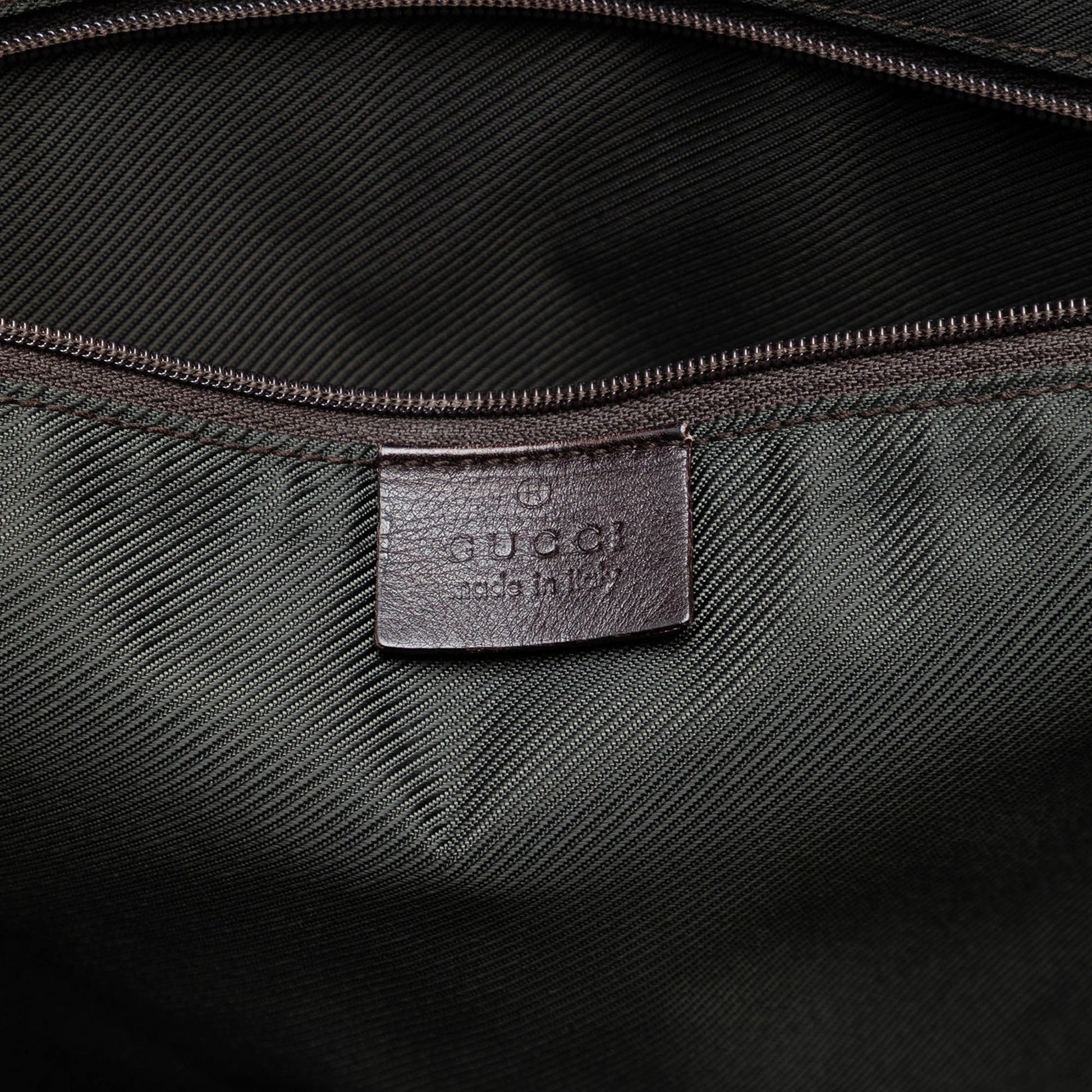 Gucci Printed Canvas Bamboo Horsebit Tote