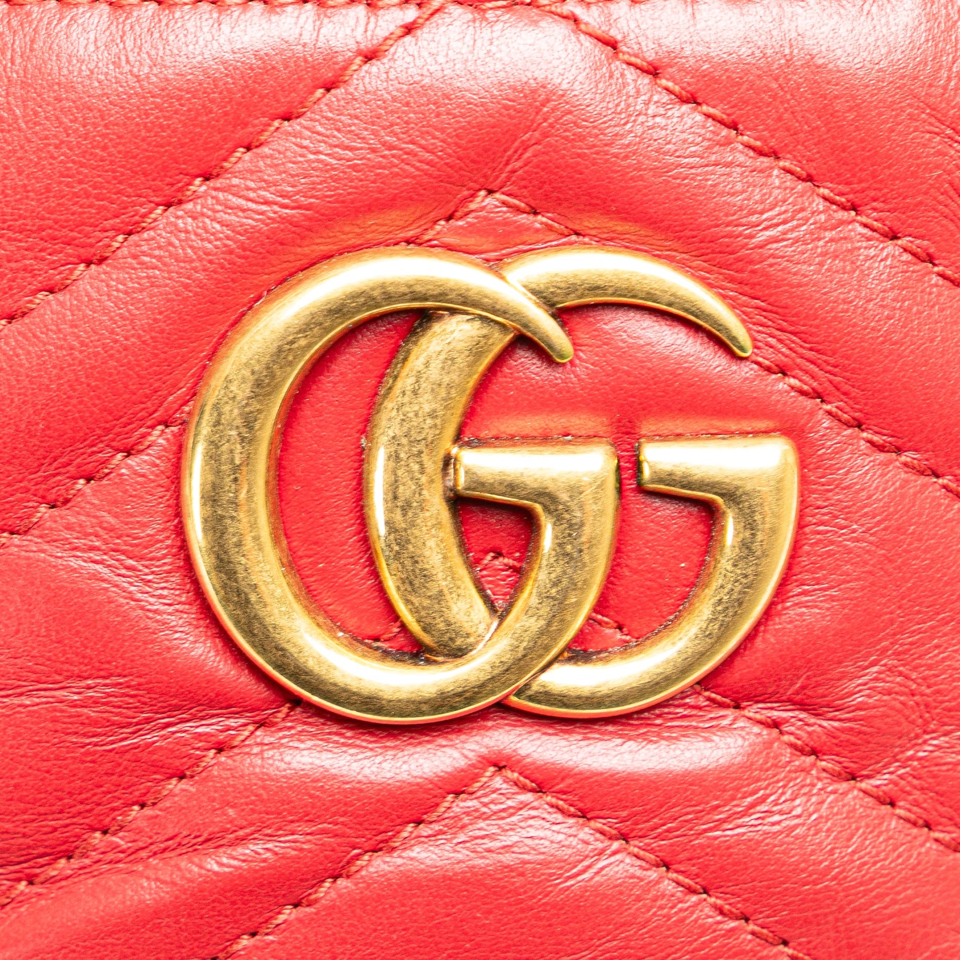 Gucci GG Marmont Round Matelasse Leather Backpack
