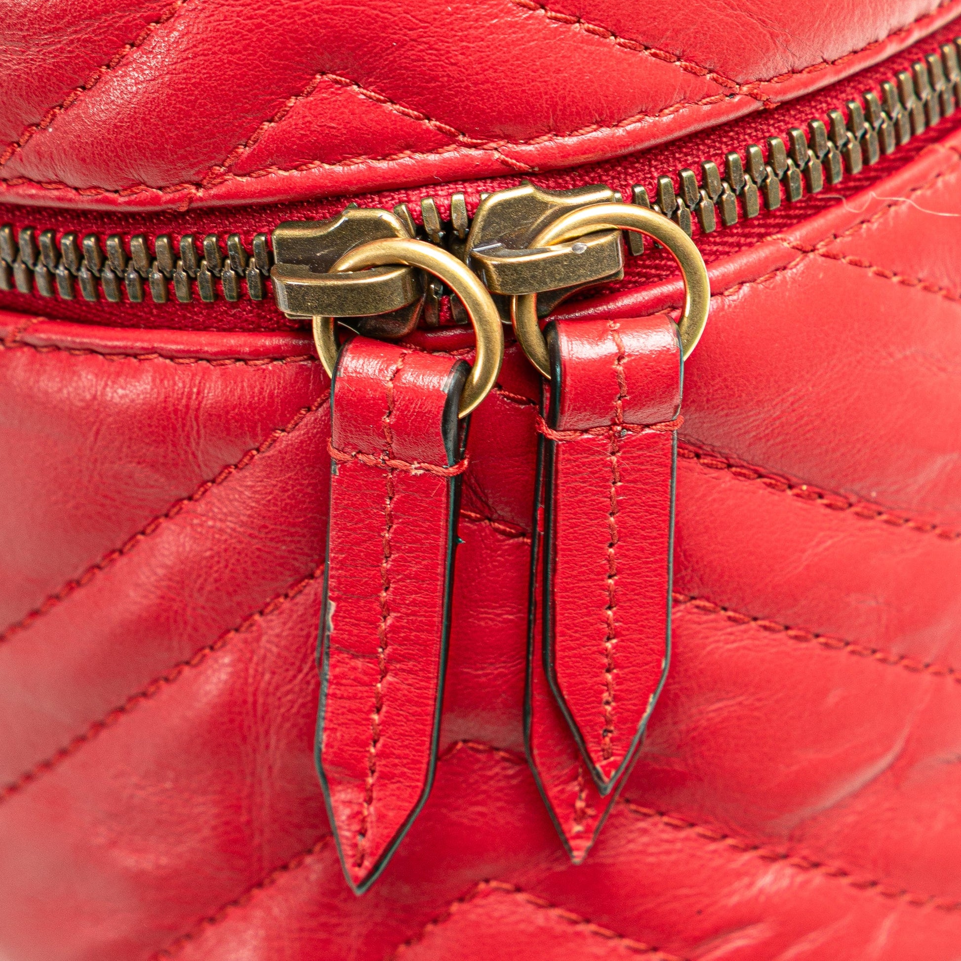 Gucci GG Marmont Round Matelasse Leather Backpack