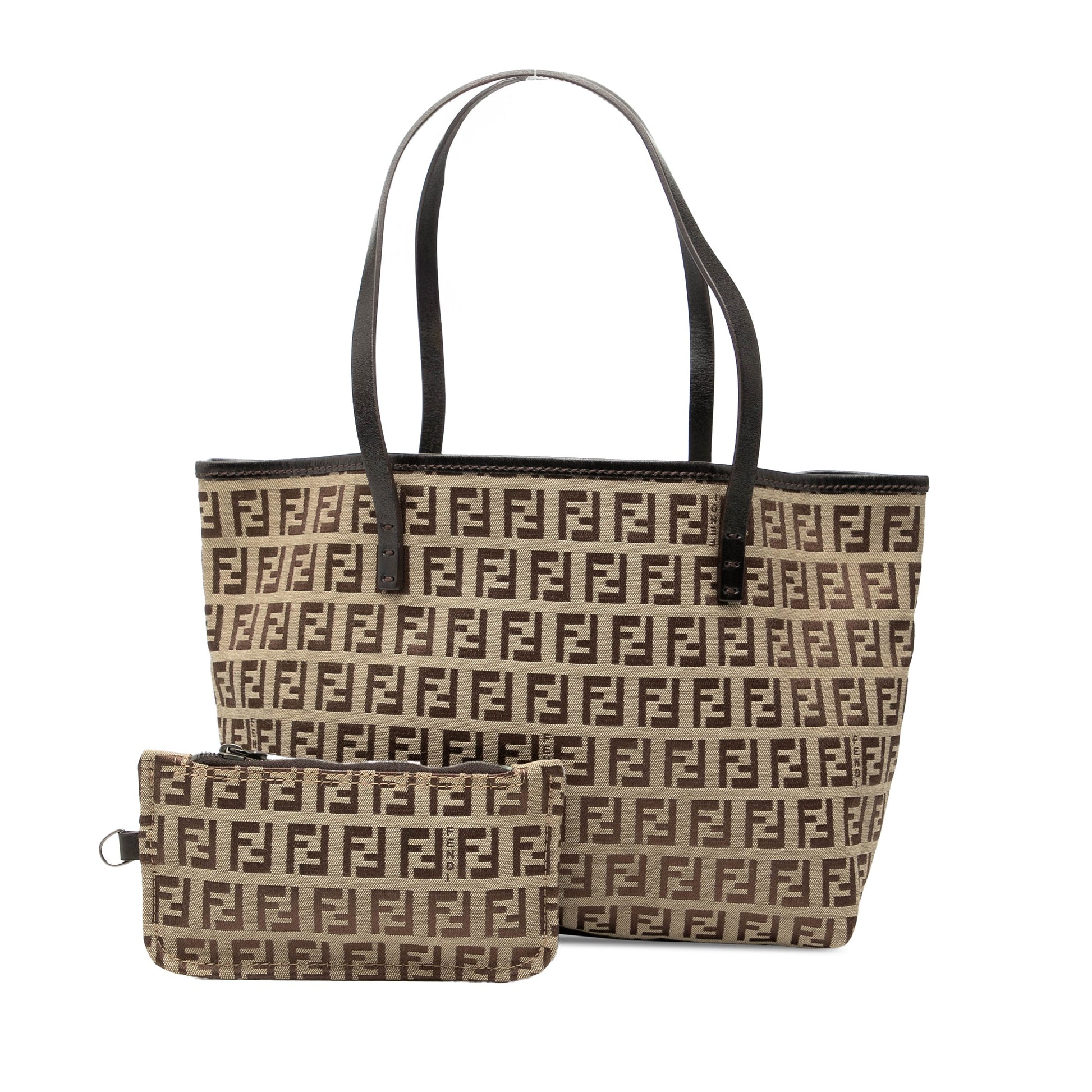 Fendi Mini Zucchino Canvas Roll Tote