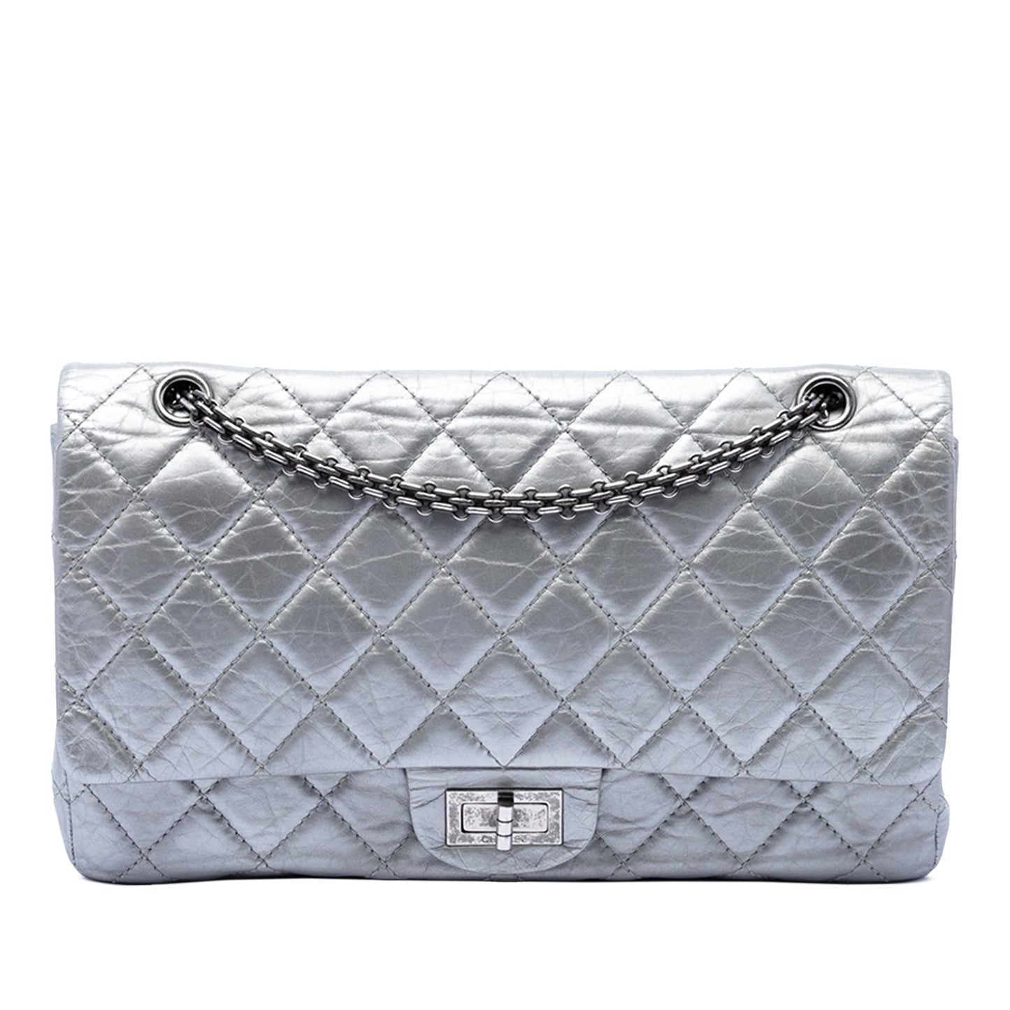 Chanel Quilted Metallic Aged Calfskin Reissue 2.55 Double Flap 227