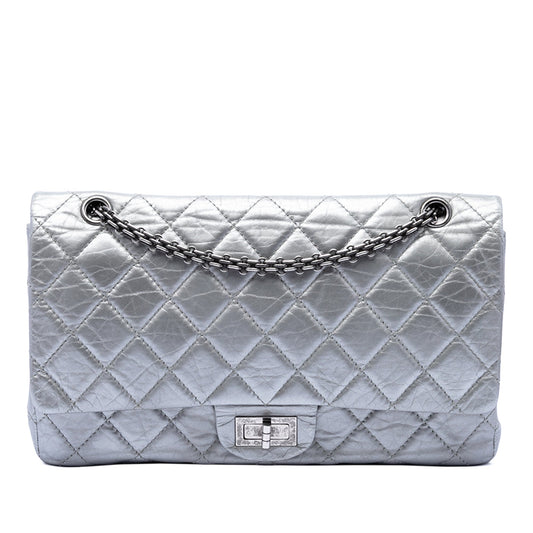 Chanel Quilted Metallic Aged Calfskin Reissue 2.55 Double Flap 227