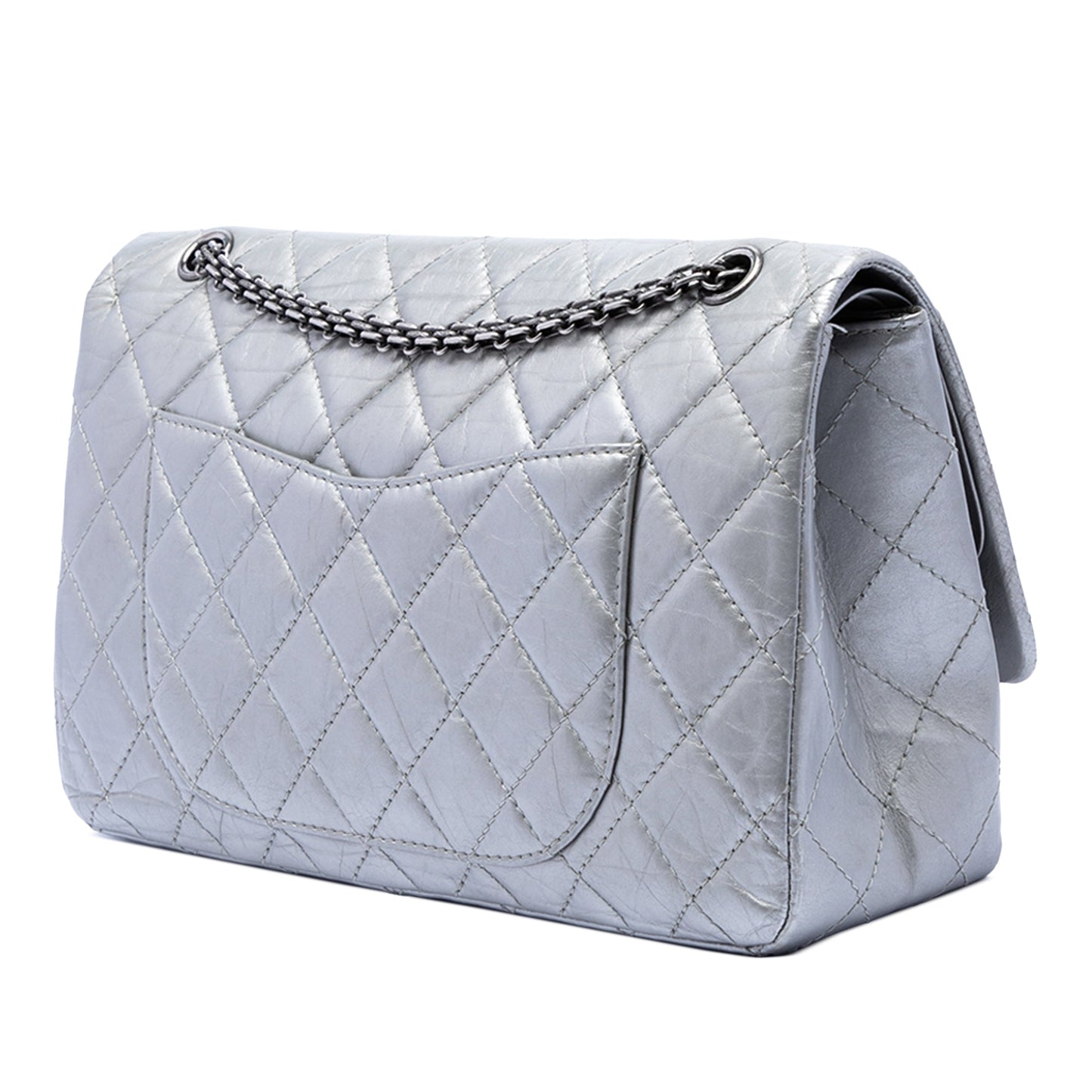 Chanel Quilted Metallic Aged Calfskin Reissue 2.55 Double Flap 227