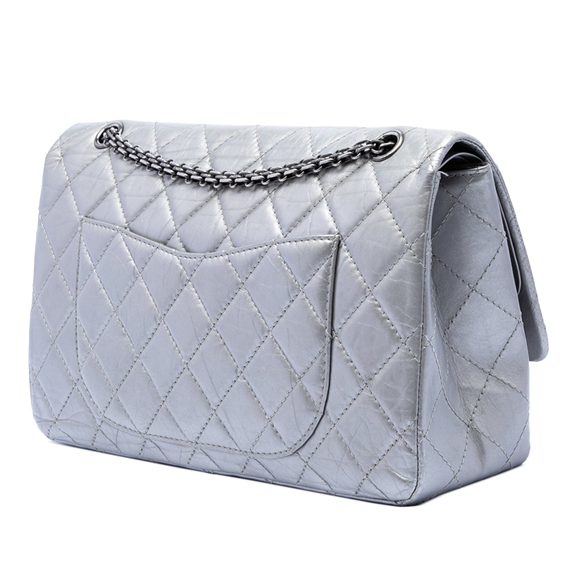 Chanel Quilted Metallic Aged Calfskin Reissue 2.55 Double Flap 227