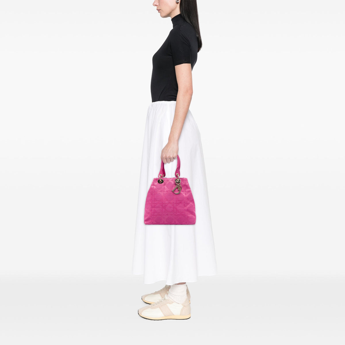 Dior Small Canvas Cannage Lady Dior Soft Shopping Tote