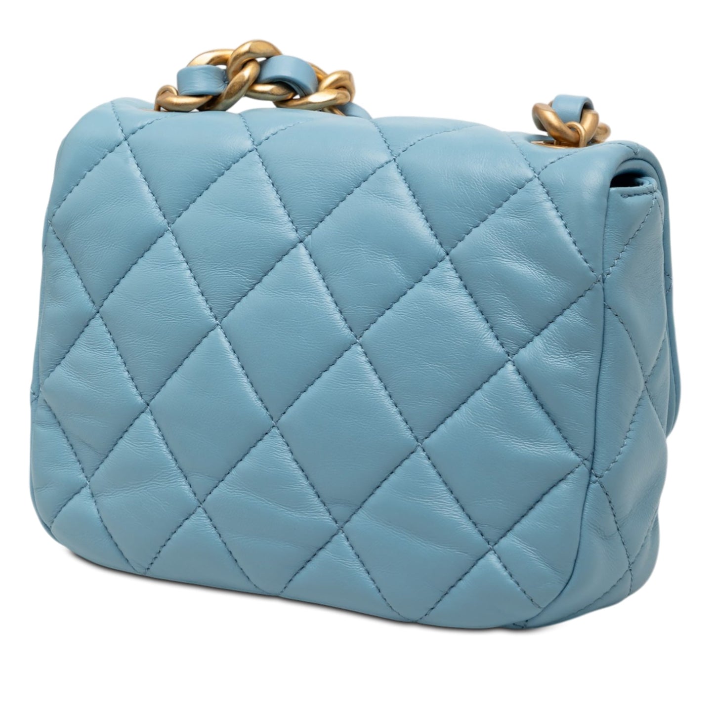 Chanel Mini Quilted Lambskin Lacquered Chain Flap