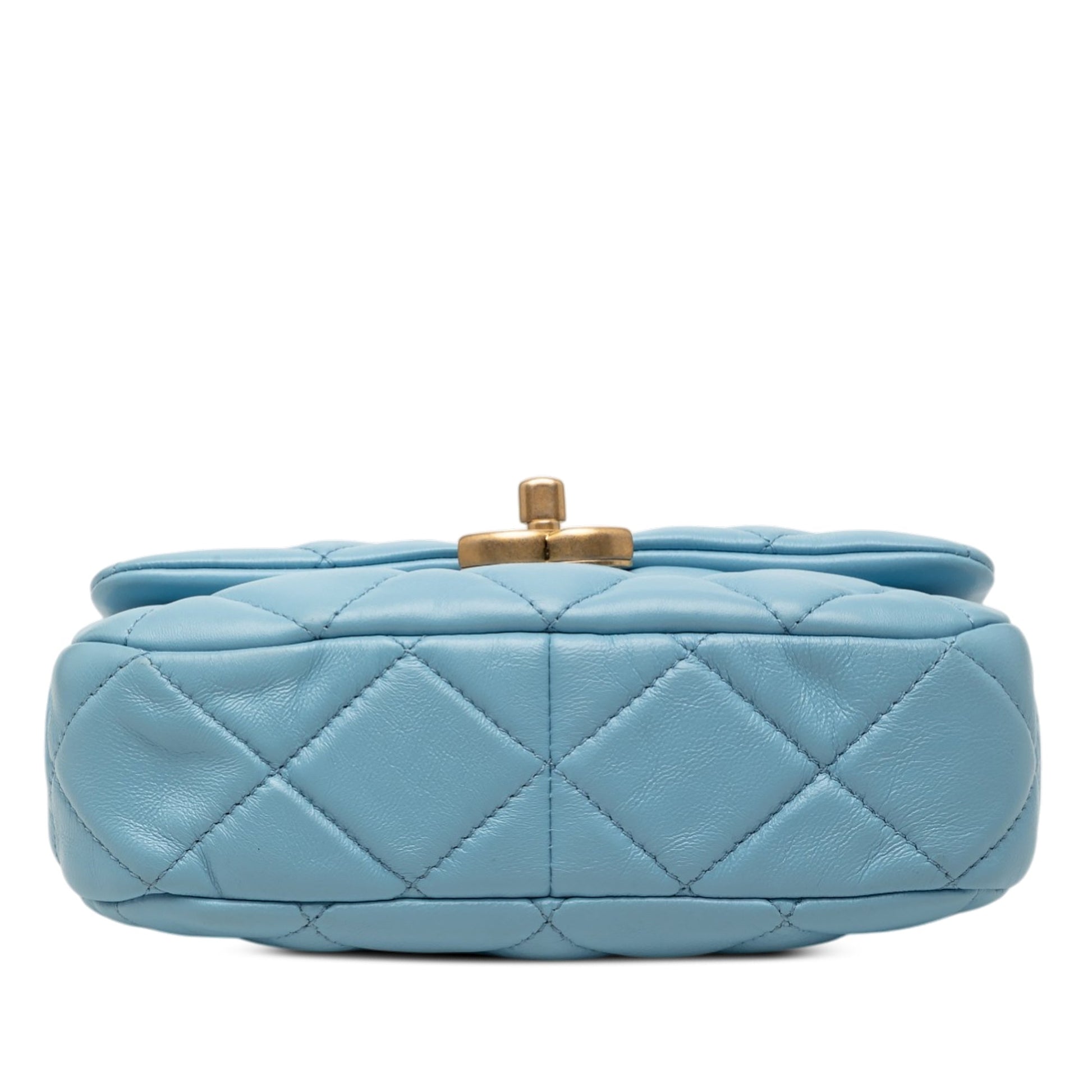 Chanel Mini Quilted Lambskin Lacquered Chain Flap