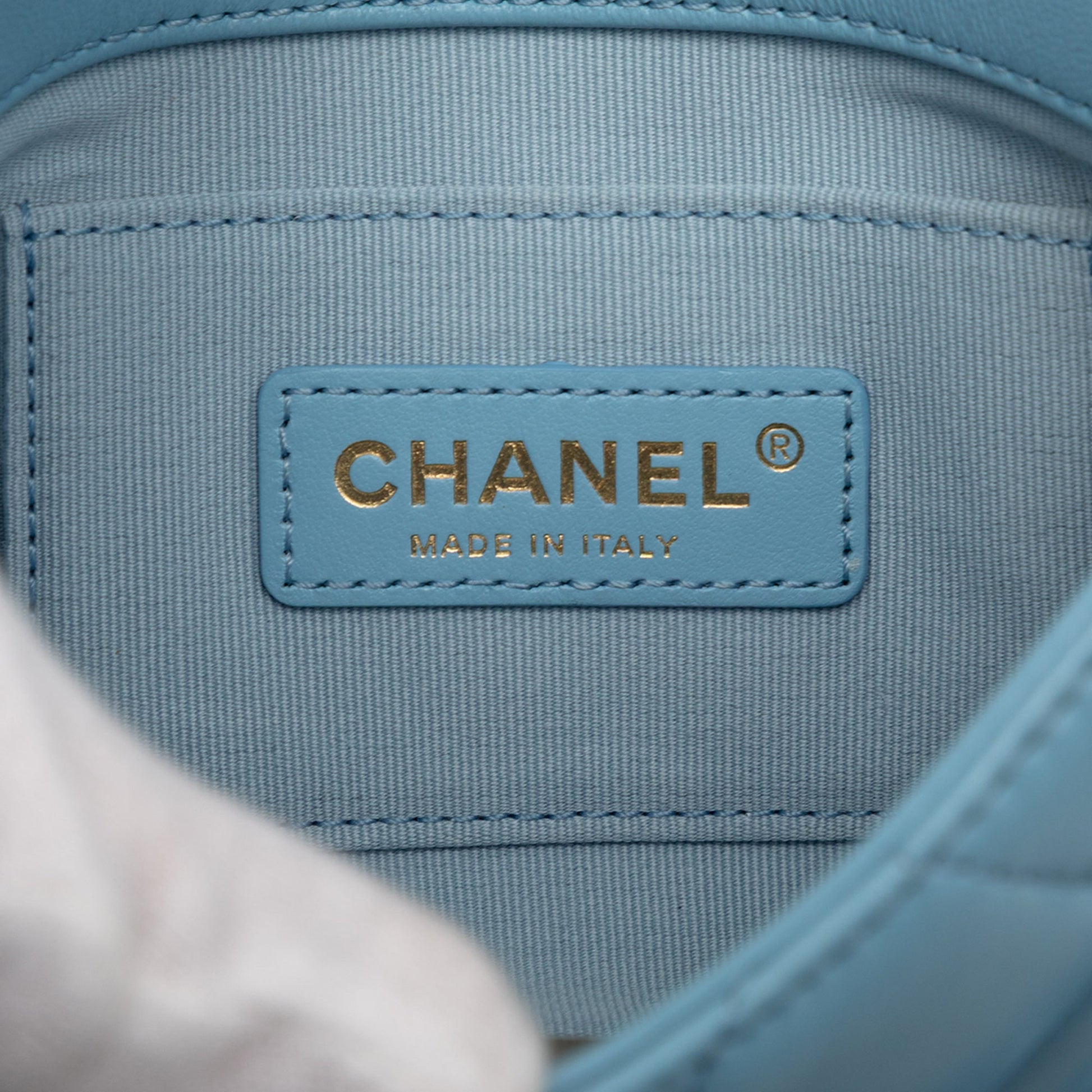 Chanel Mini Quilted Lambskin Lacquered Chain Flap