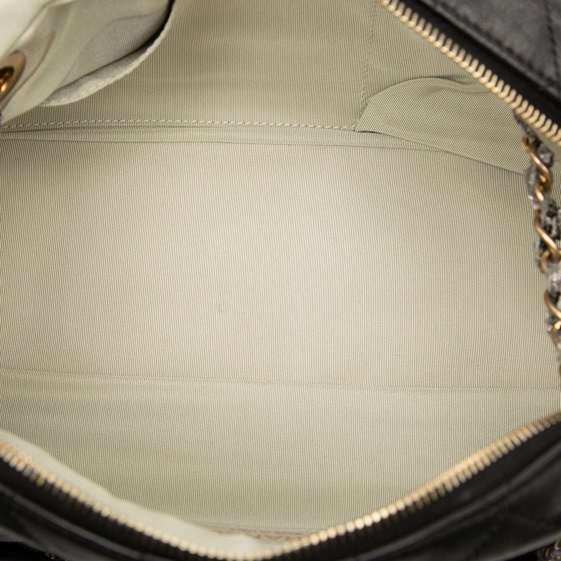 Chanel CC Quilted Lambskin Tweedy Bowler Bag