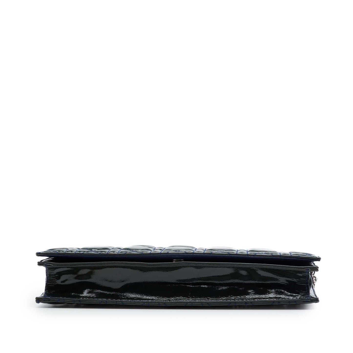 Dior Patent Cannage Lady Dior Clutch with Chain