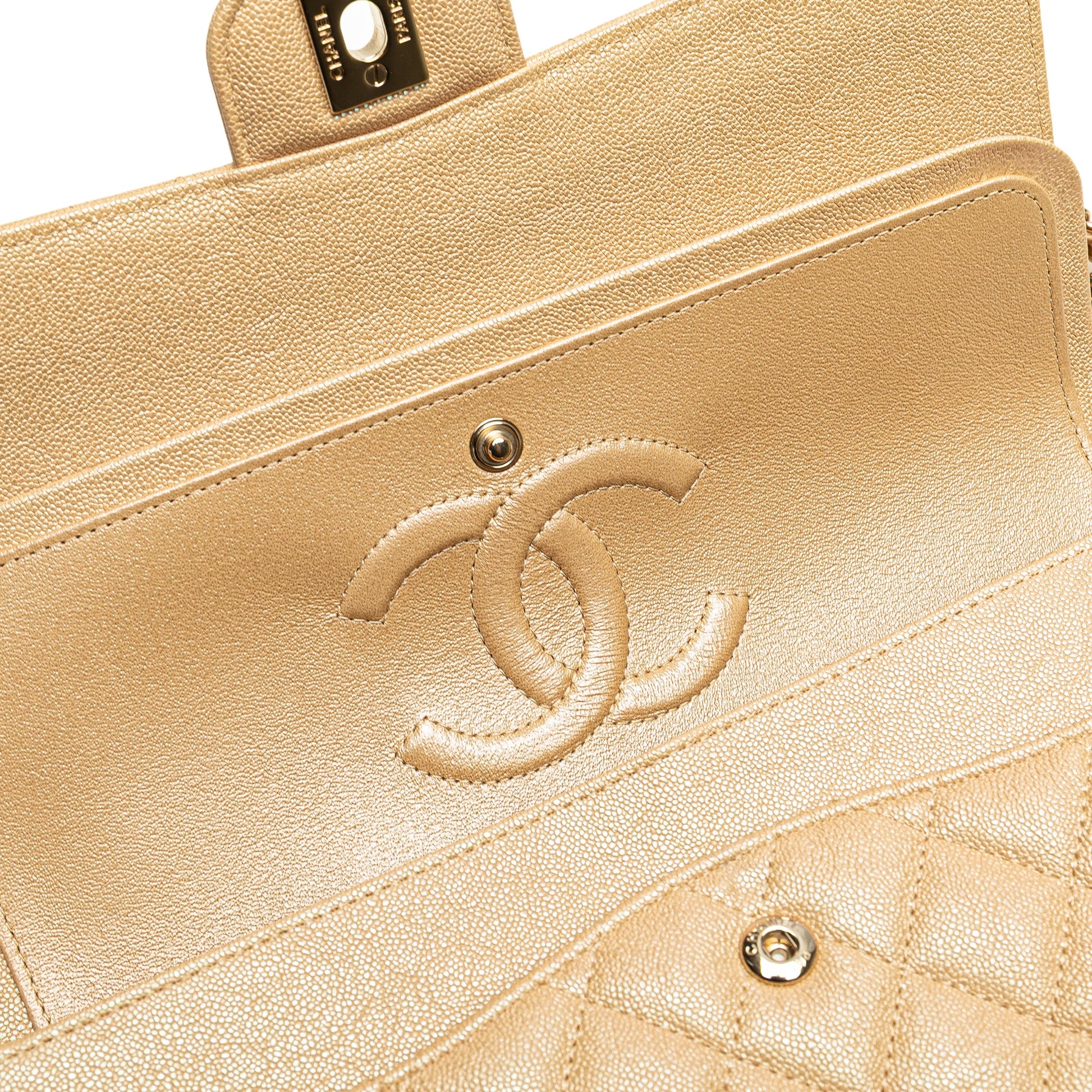 Chanel Medium Classic Iridescent Caviar Double Flap