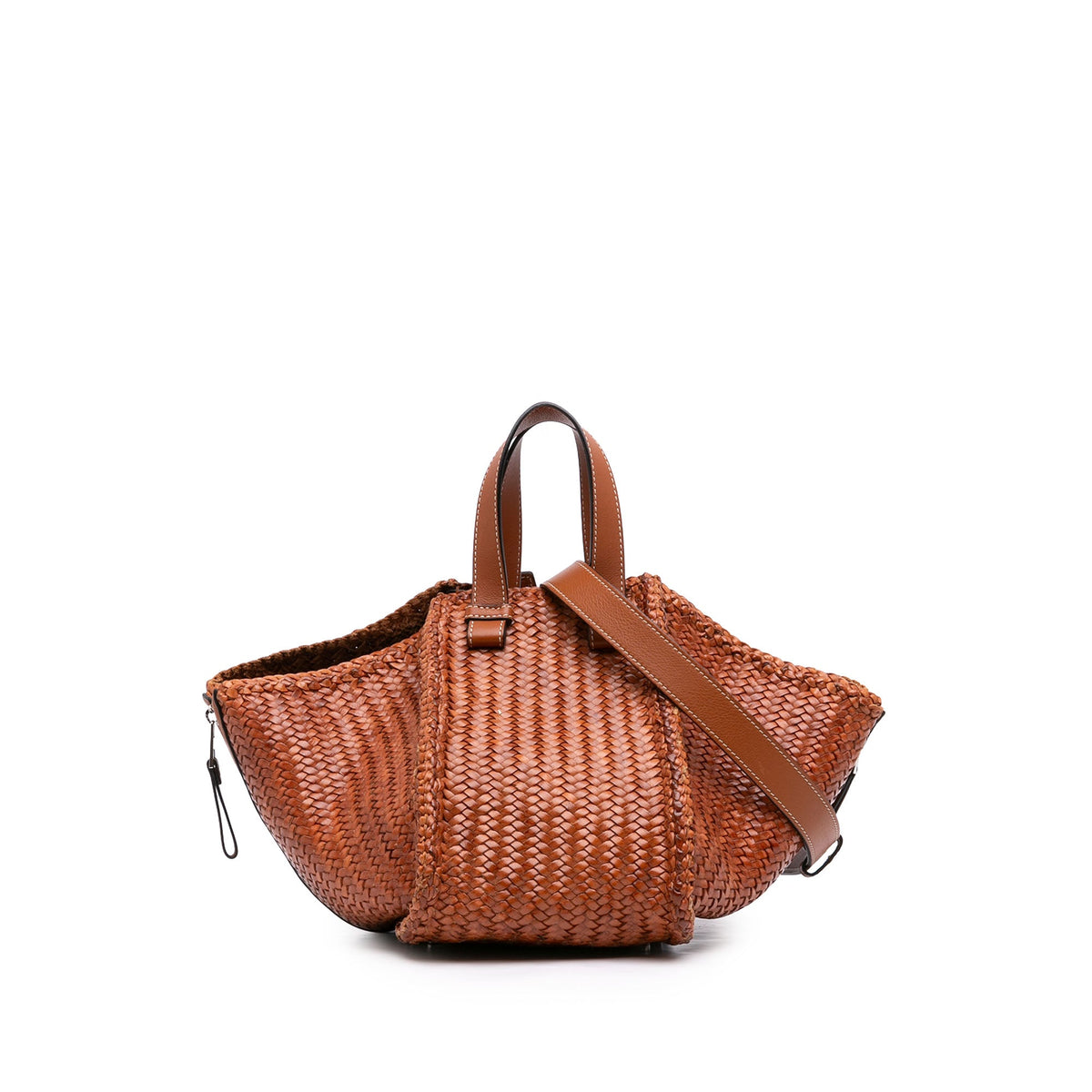 LOEWE Medium Woven Calfskin Hammock Satchel