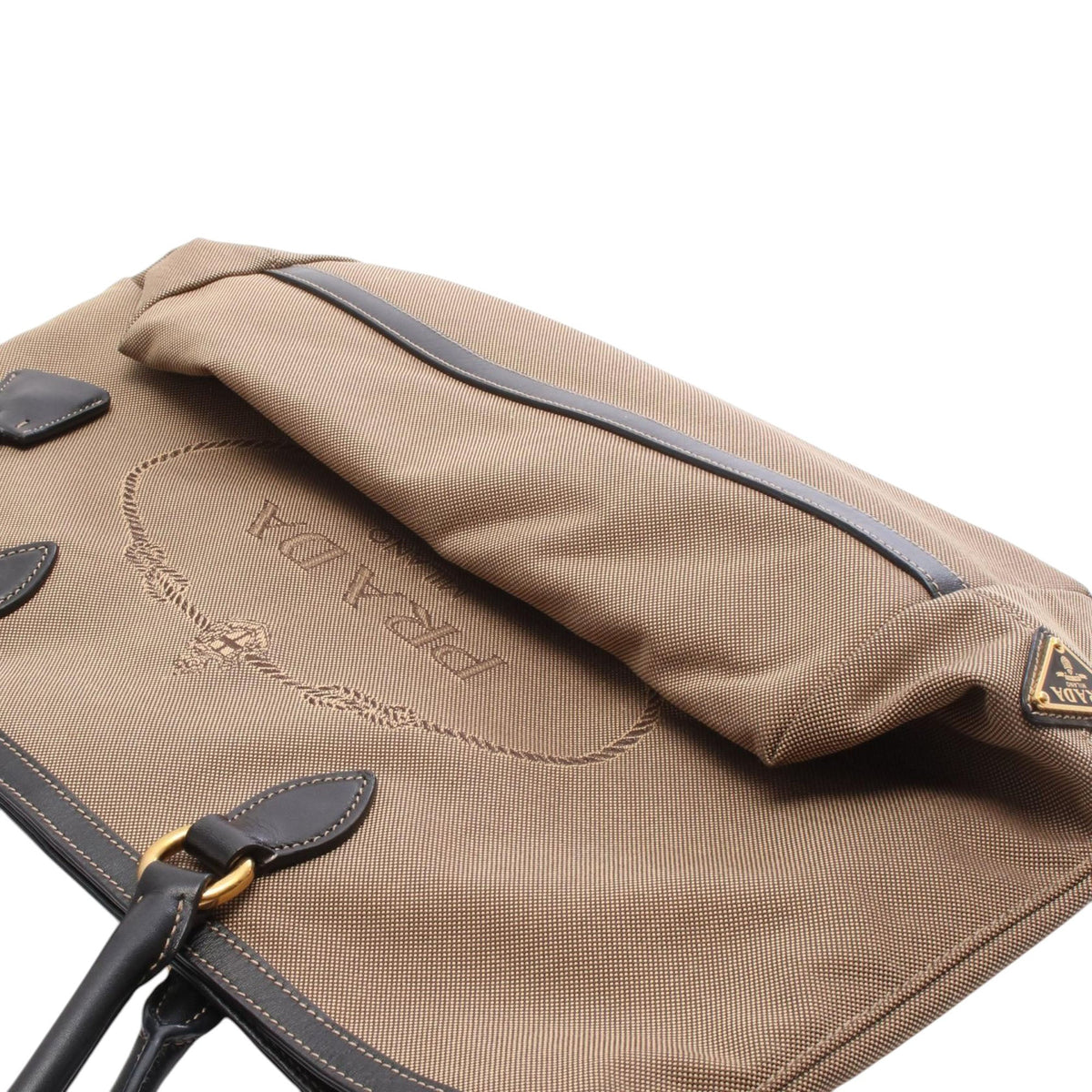 Prada Canvas Canapa Logo Tote — Beige