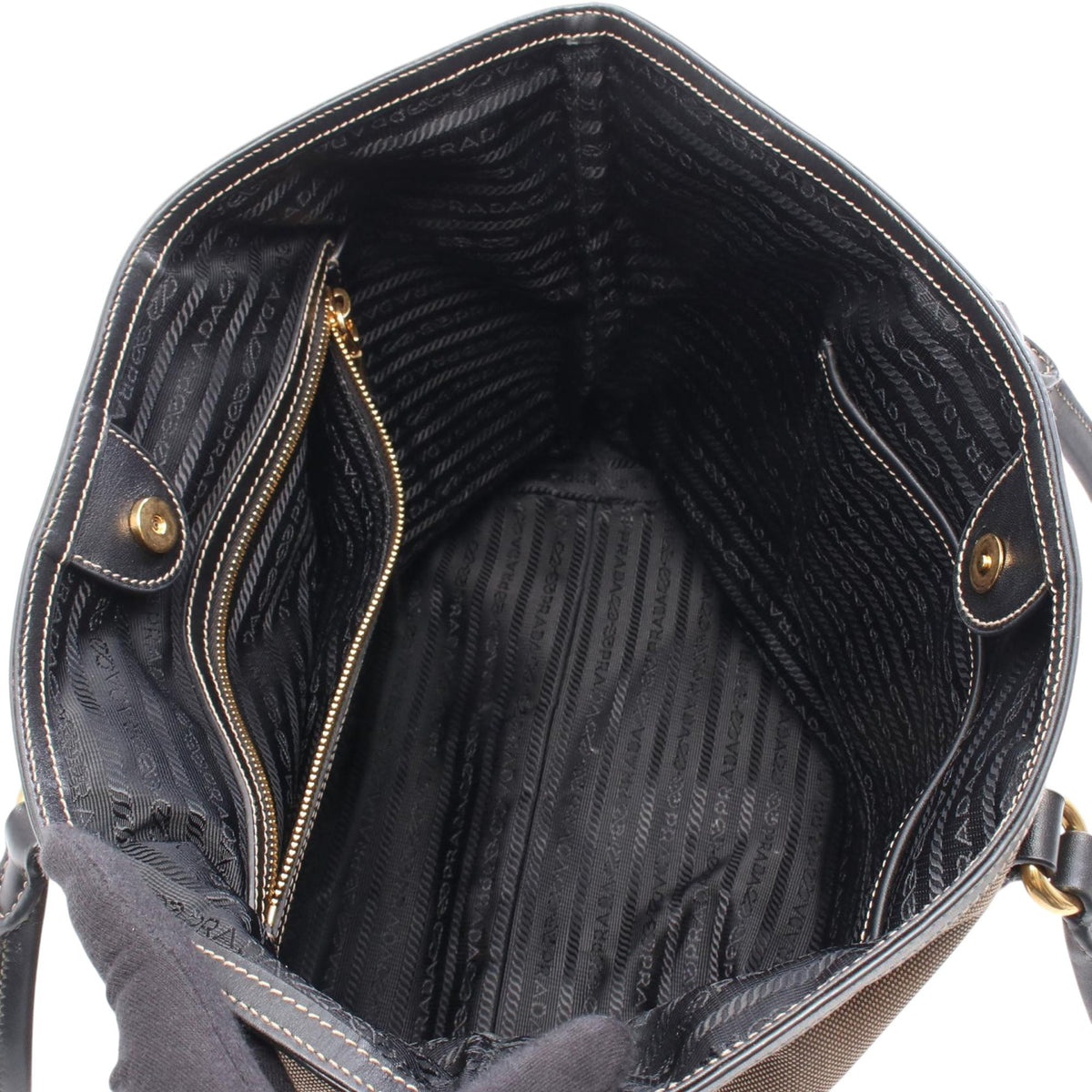 Prada Canvas Canapa Logo Tote — Beige
