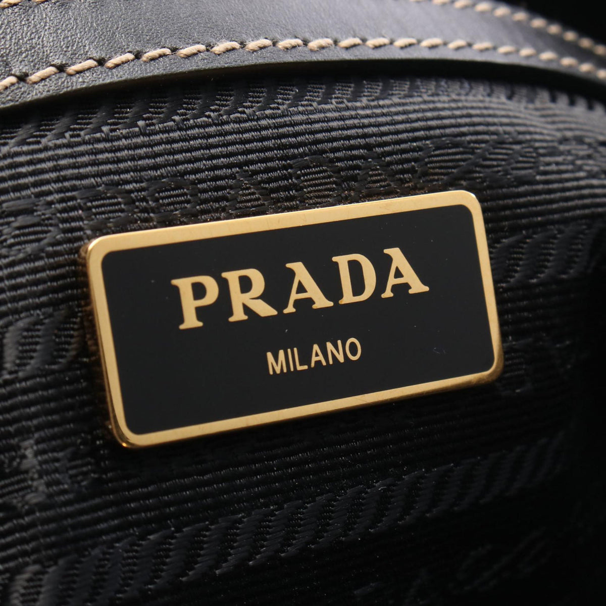 Prada Canvas Canapa Logo Tote — Beige