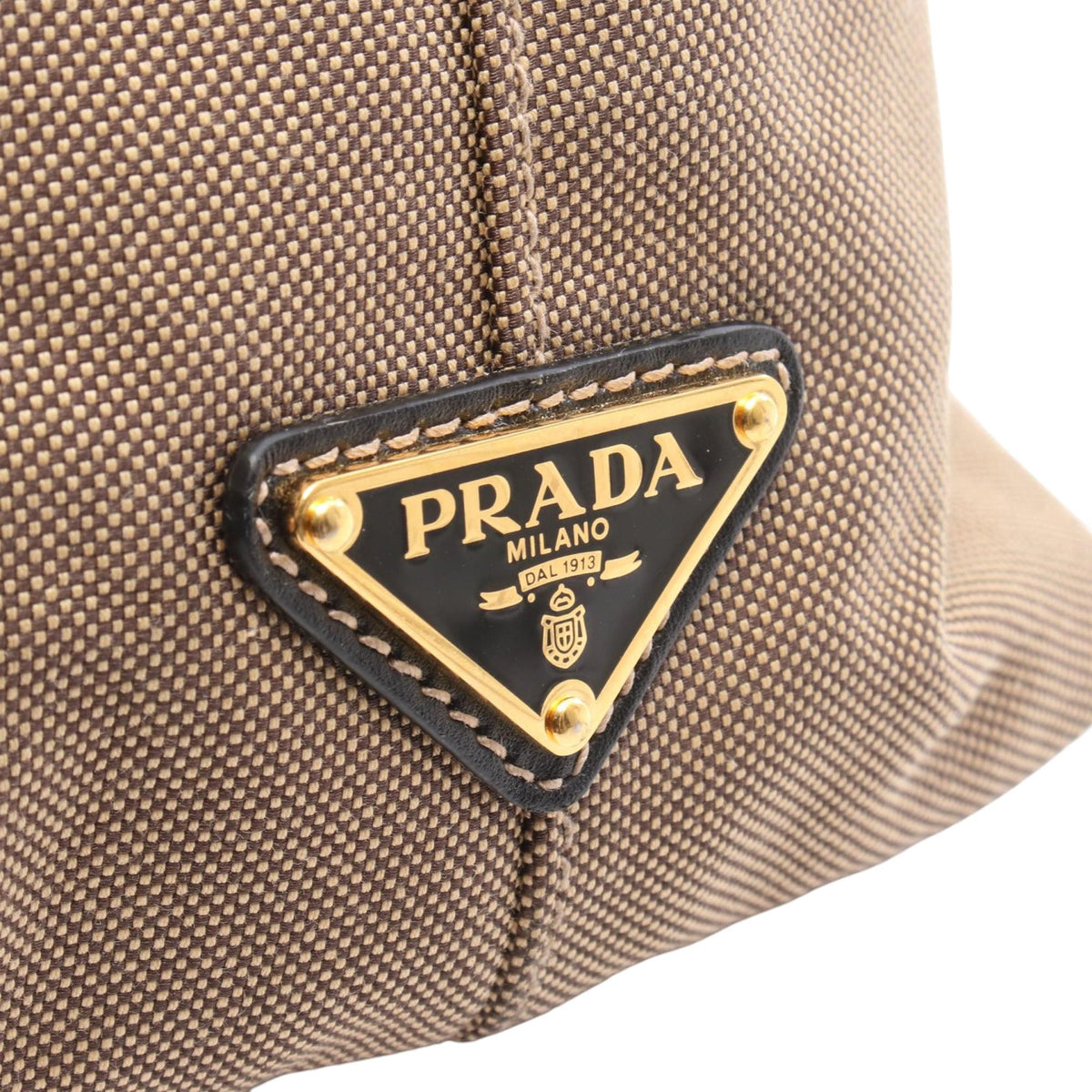 Prada Canvas Canapa Logo Tote — Beige