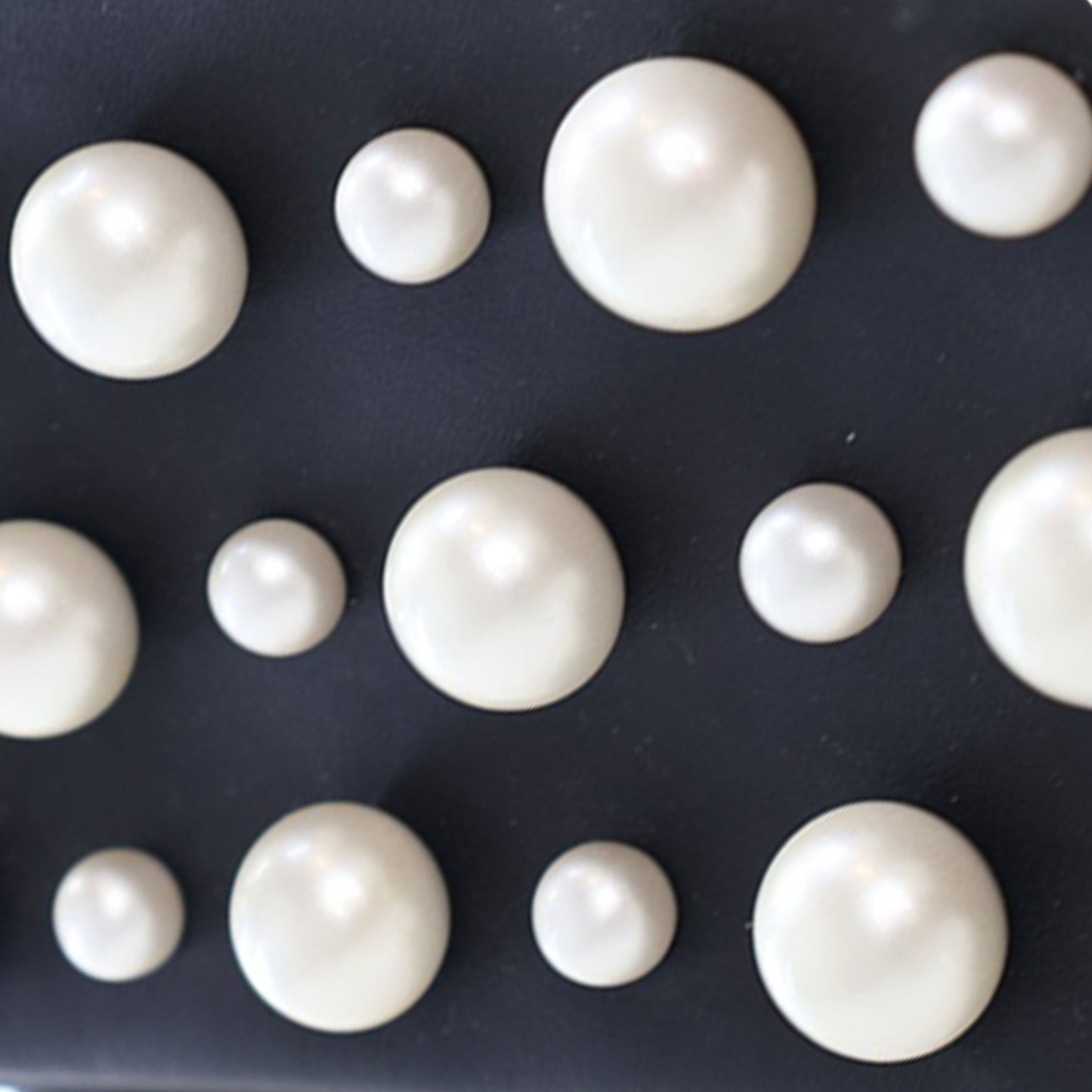 Fendi Leather Pearl Studded Triplette Clutch
