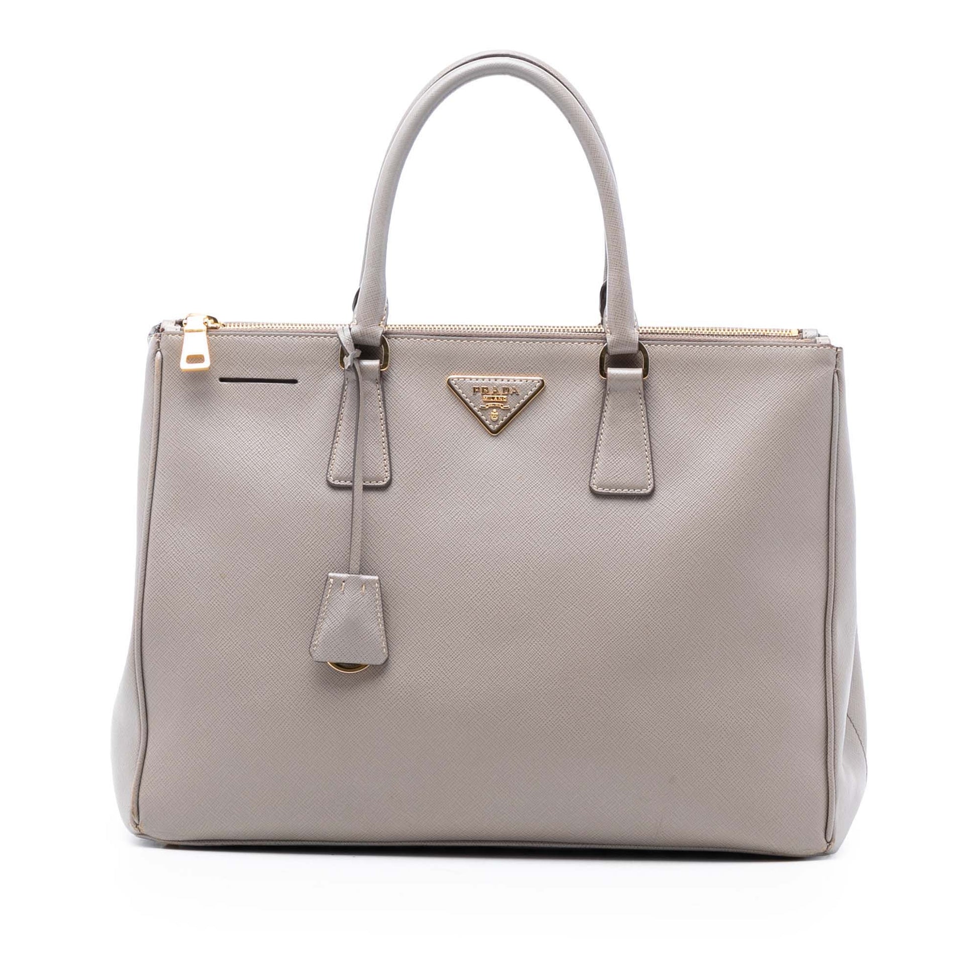 Prada Large Saffiano Lux Galleria Double Zip Tote