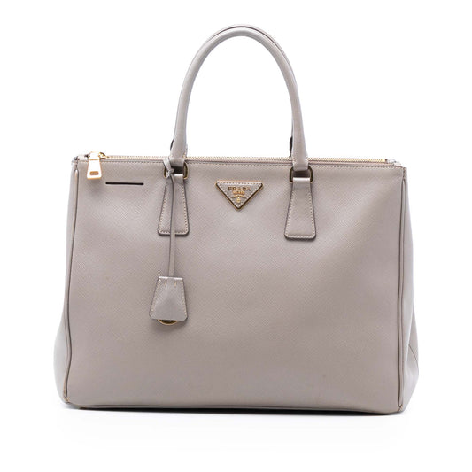 Prada Large Saffiano Lux Galleria Double Zip Tote