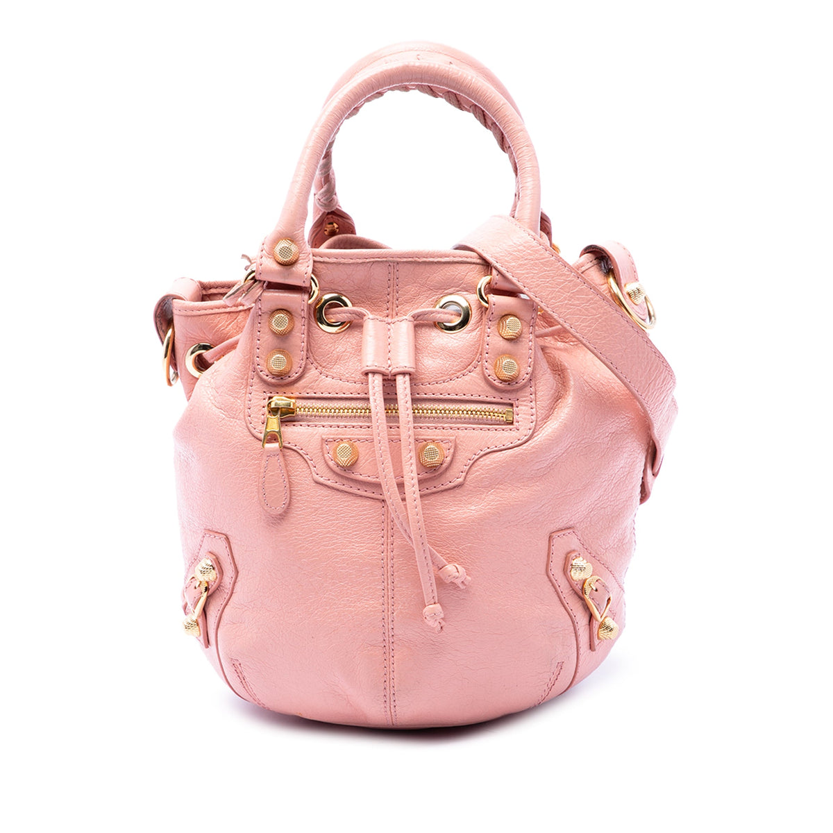 Balenciaga Mini Lambskin Motocross Giant 12 Pompon Bag