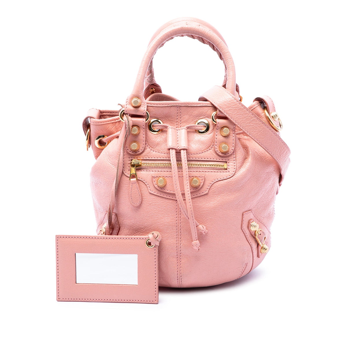 Balenciaga Mini Lambskin Motocross Giant 12 Pompon Bag