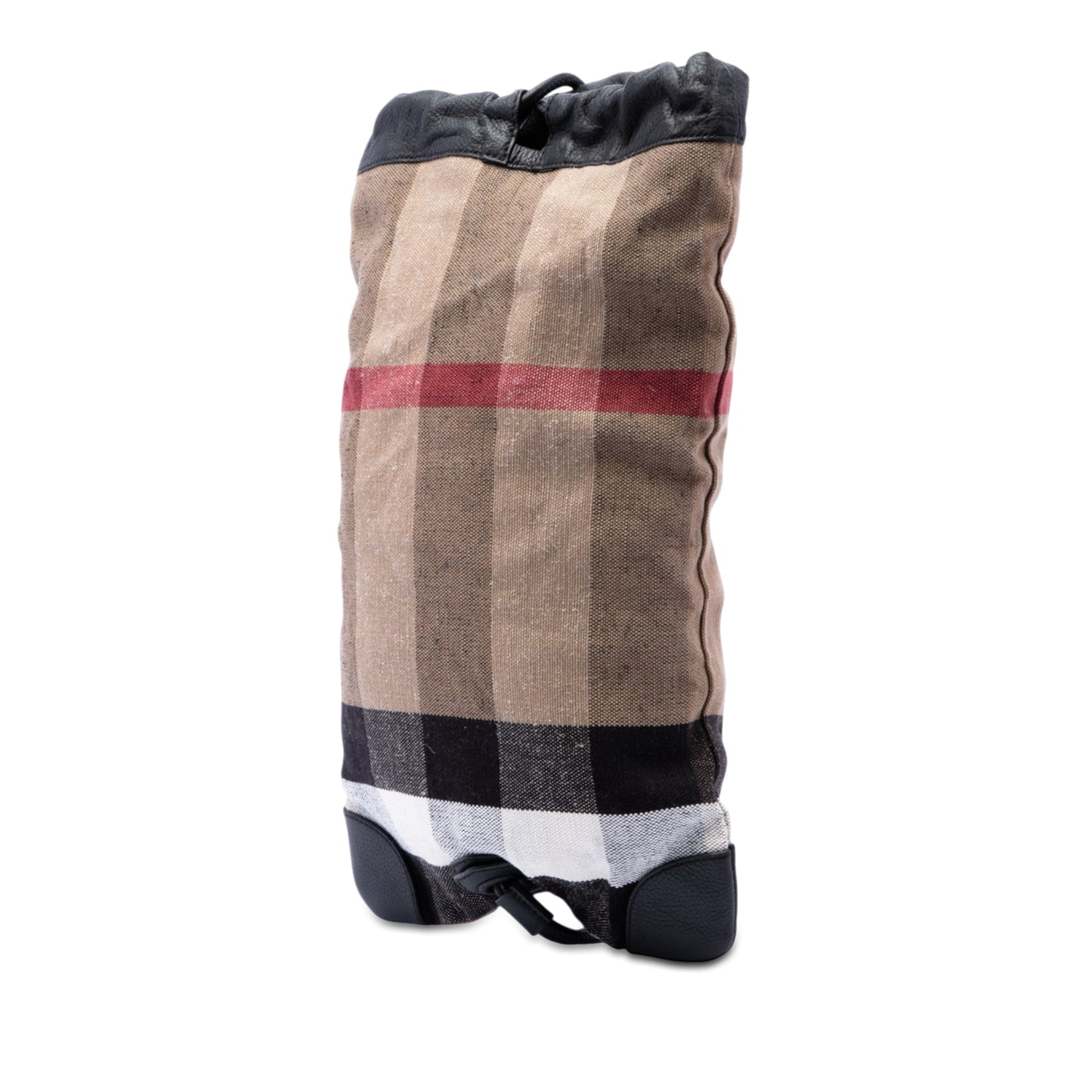 Burberry Mega Check Canvas Drawstring Backpack