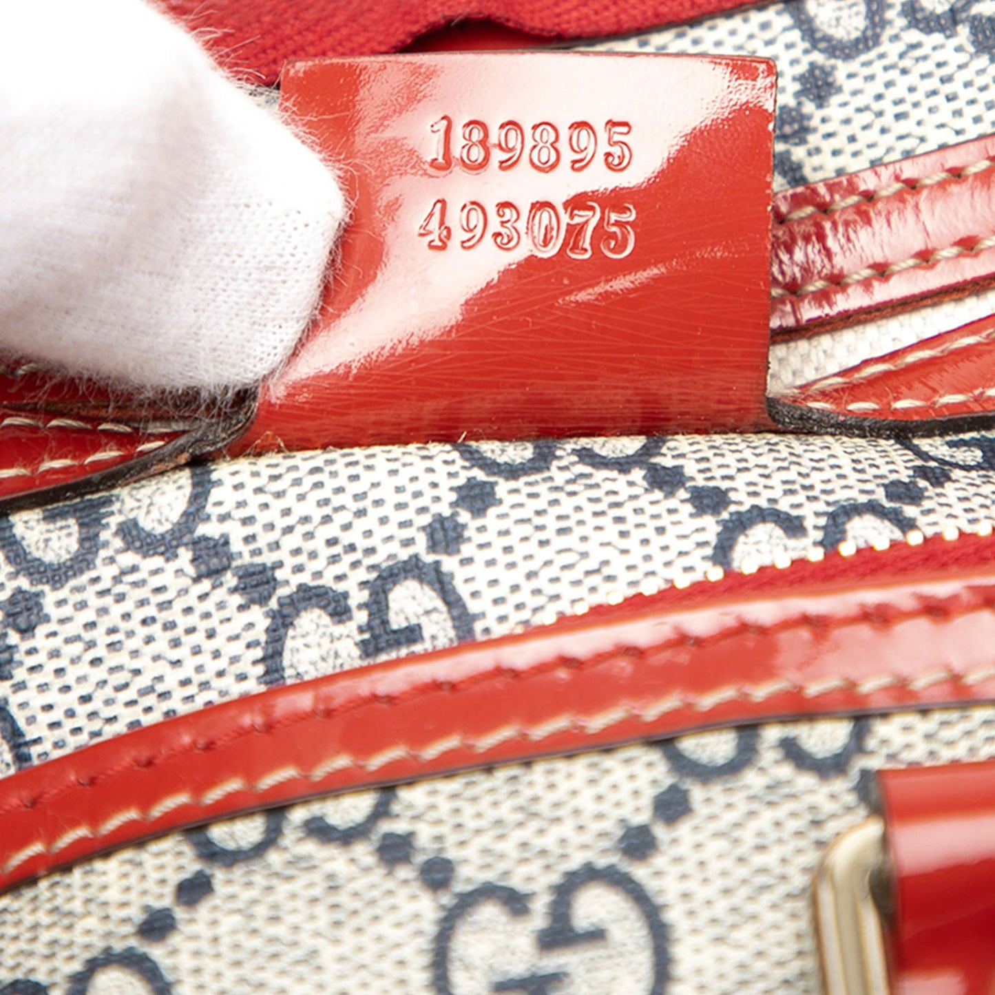 Gucci Medium GG Supreme Joy Tattoo Heart Boston Bag